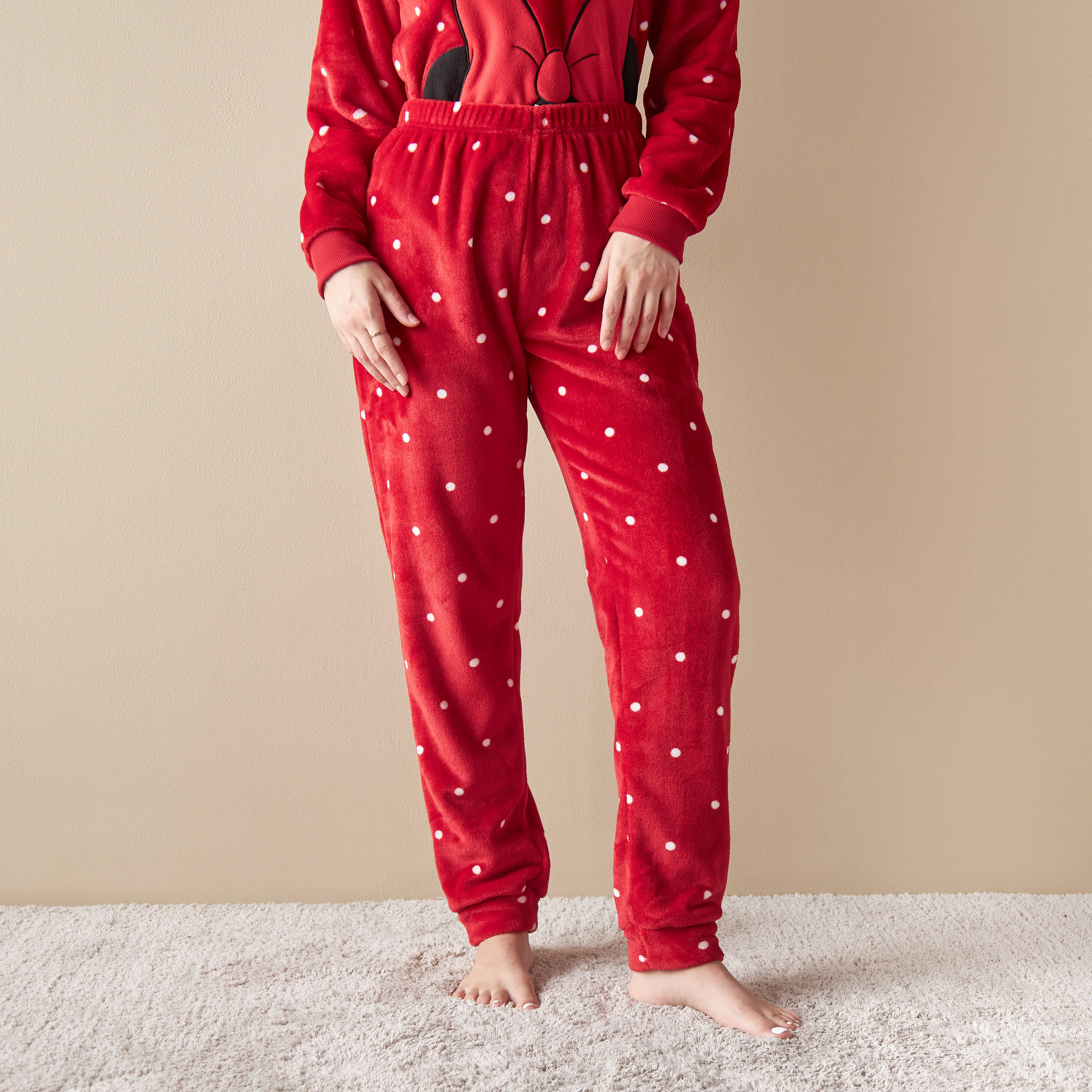 طقم بيجاما وسويت شيرت مزيّن ميني ماوس-women-clothing-nightwear-pyjamas-longsets-image-4