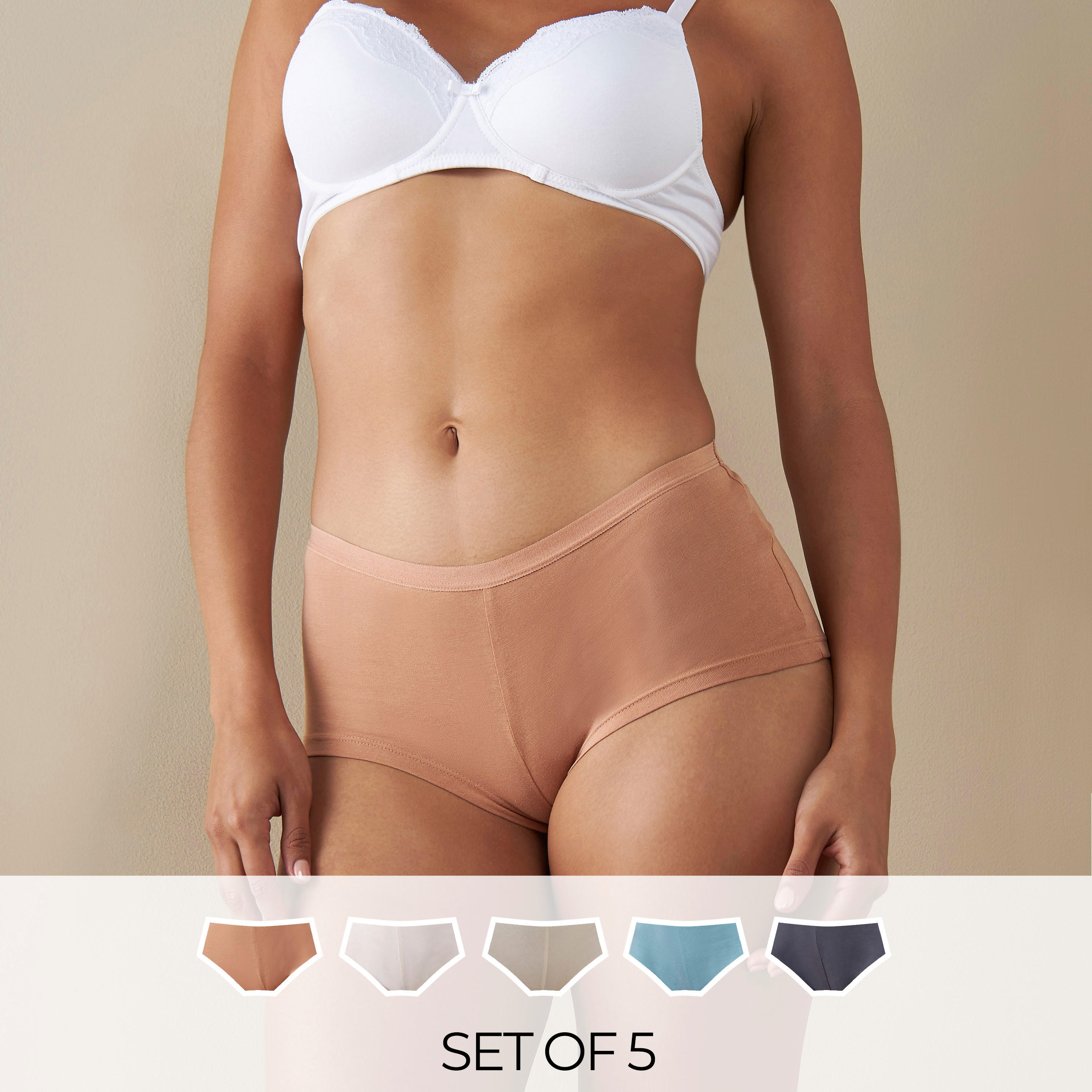 Set of 5 - Boyleg Briefs-women-clothing-lingerie-panties-image-1