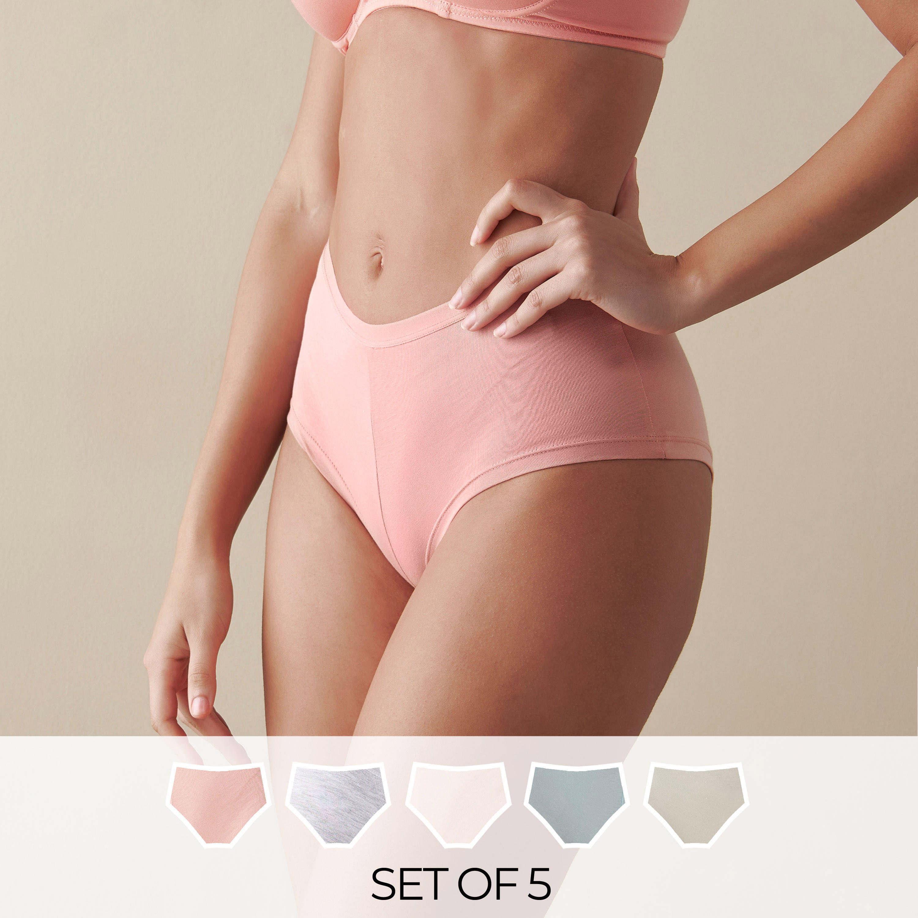سراويل بوي شورت - طقم من 5 قطع-women-clothing-lingerie-panties-image-1