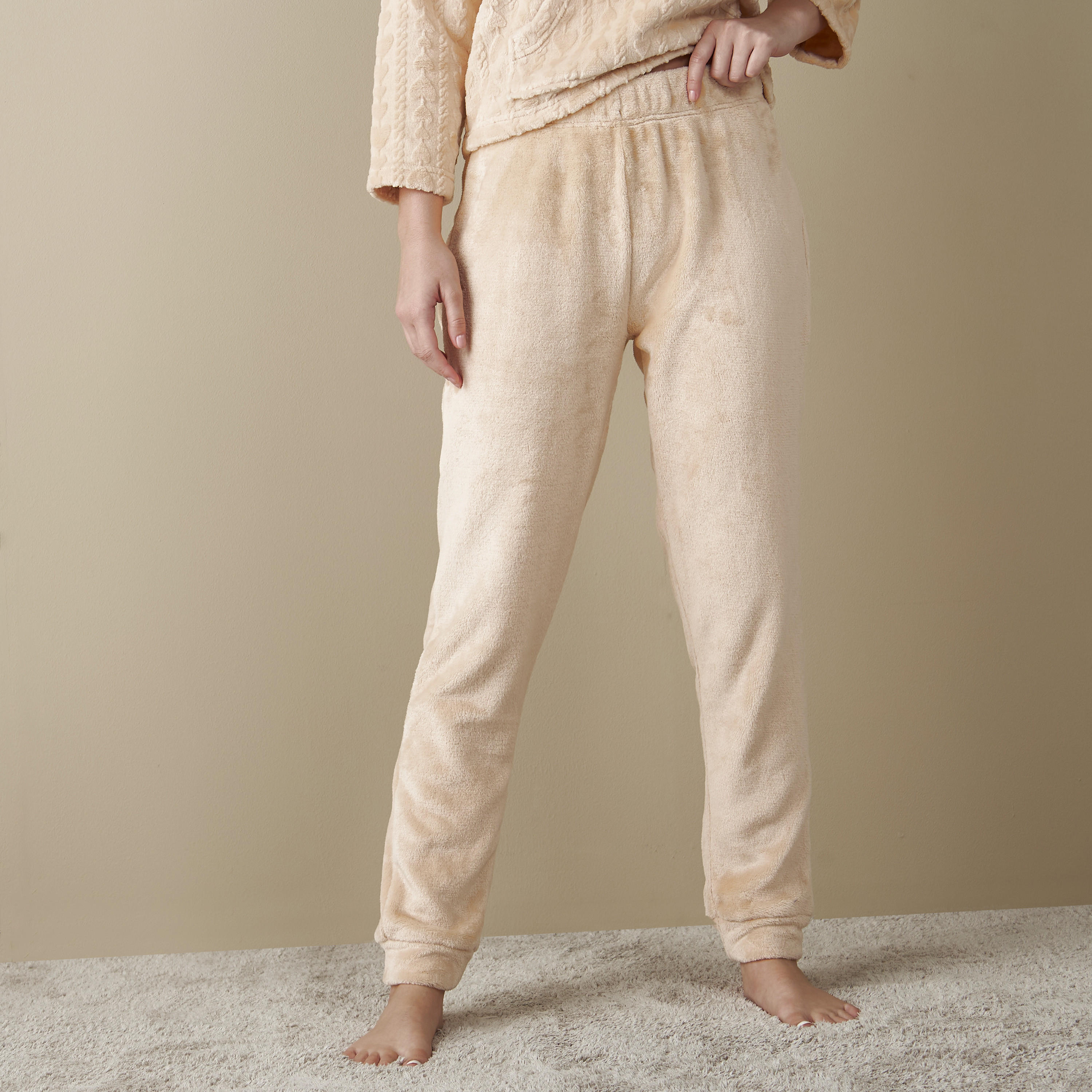 طقم بيجاما بارز الملمس وبلوزة-women-clothing-nightwear-pyjamas-longsets-image-2