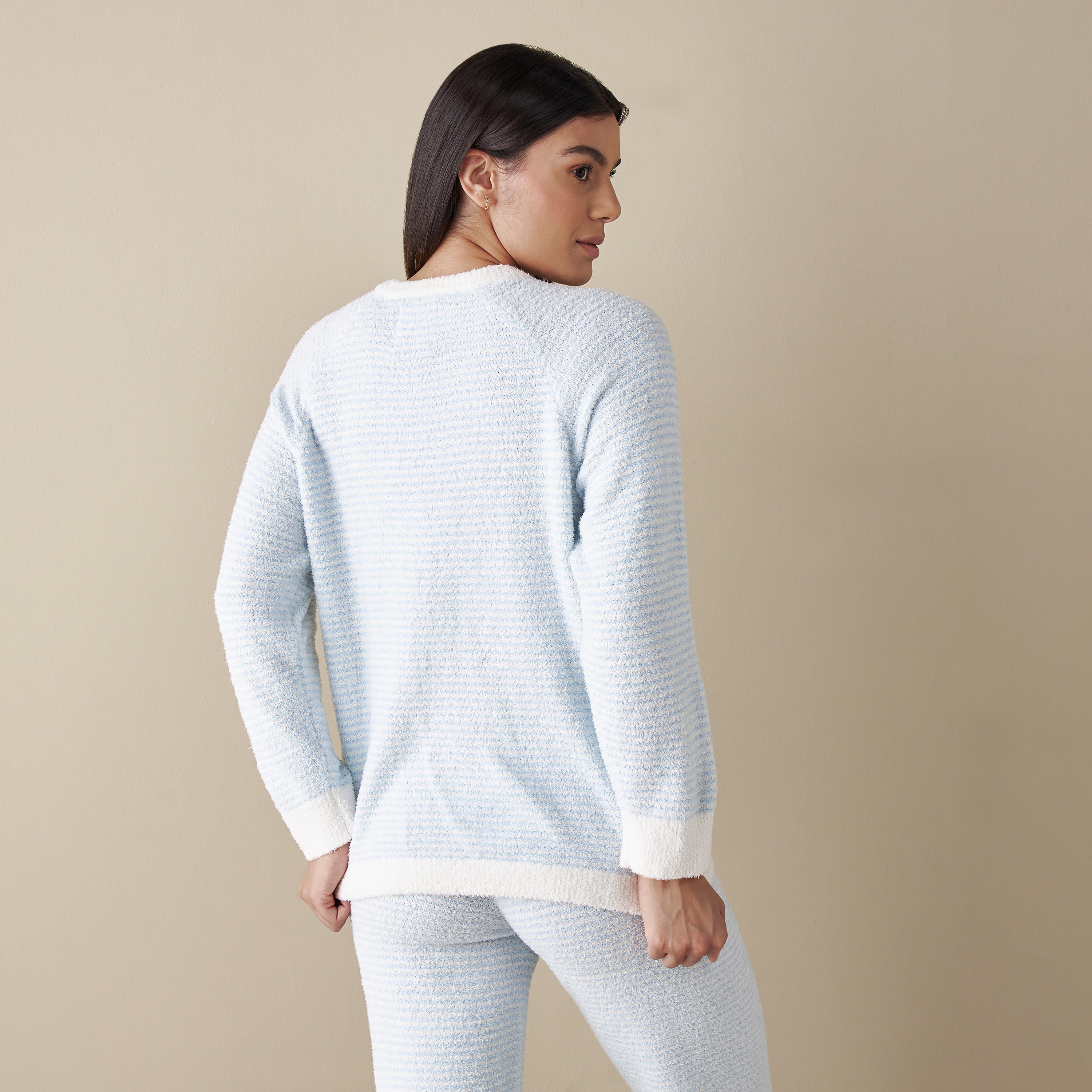 Textured Top with Crew Neck and Long Sleeves-women-clothing-nightwear-pyjamas-tops-image-7