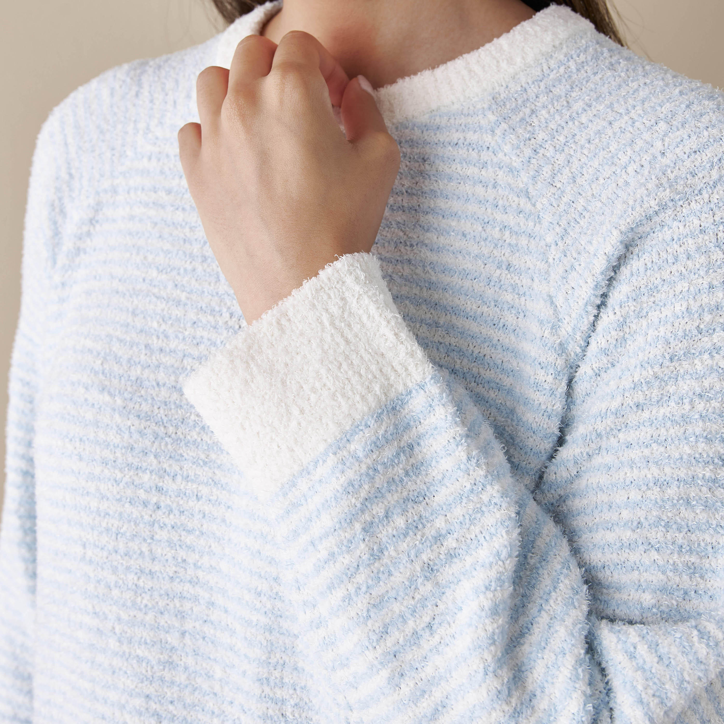 Textured Top with Crew Neck and Long Sleeves-women-clothing-nightwear-pyjamas-tops-image-8
