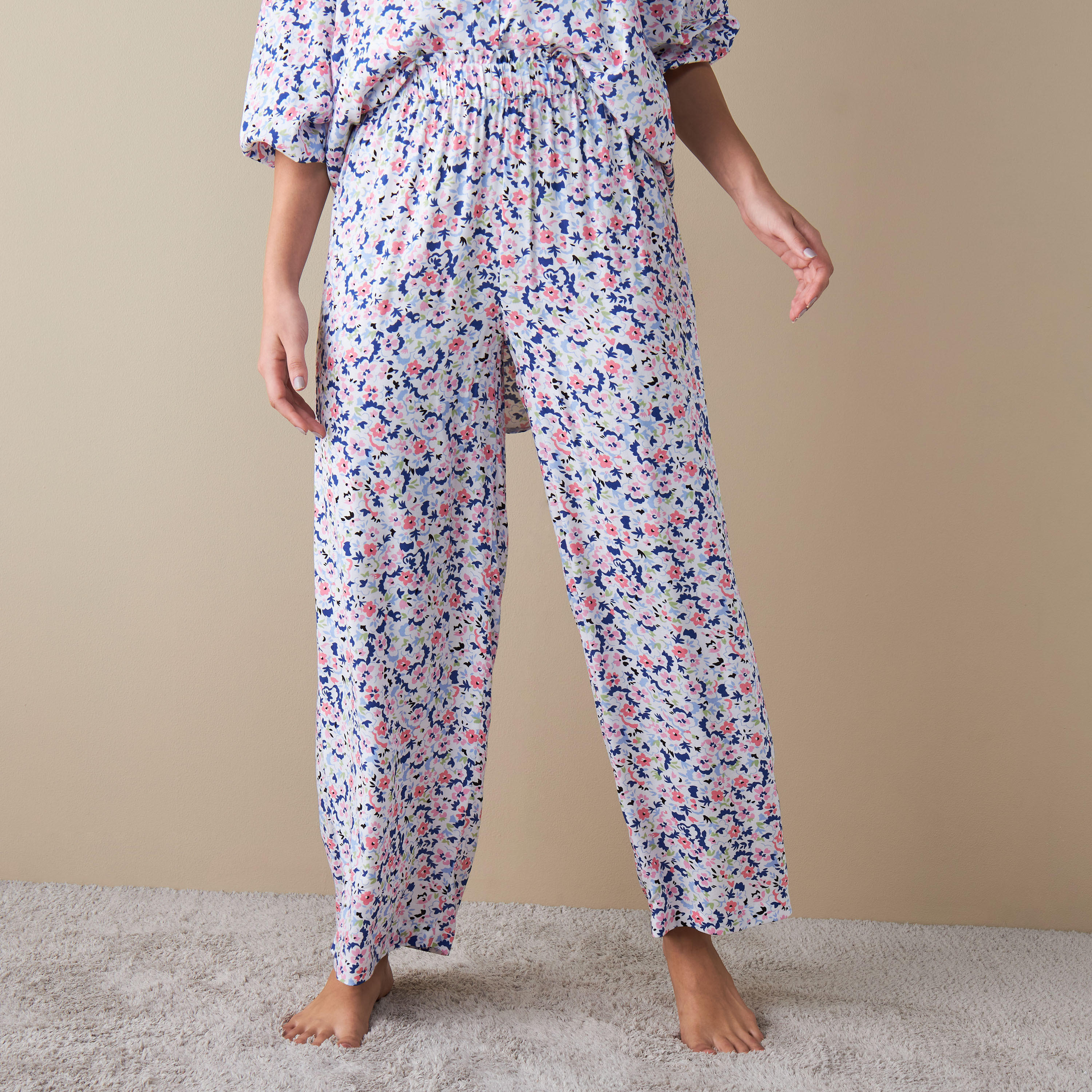 All-Over Floral Print Shirt and Pyjama Set-women-clothing-nightwear-pyjamas-longsets-image-4