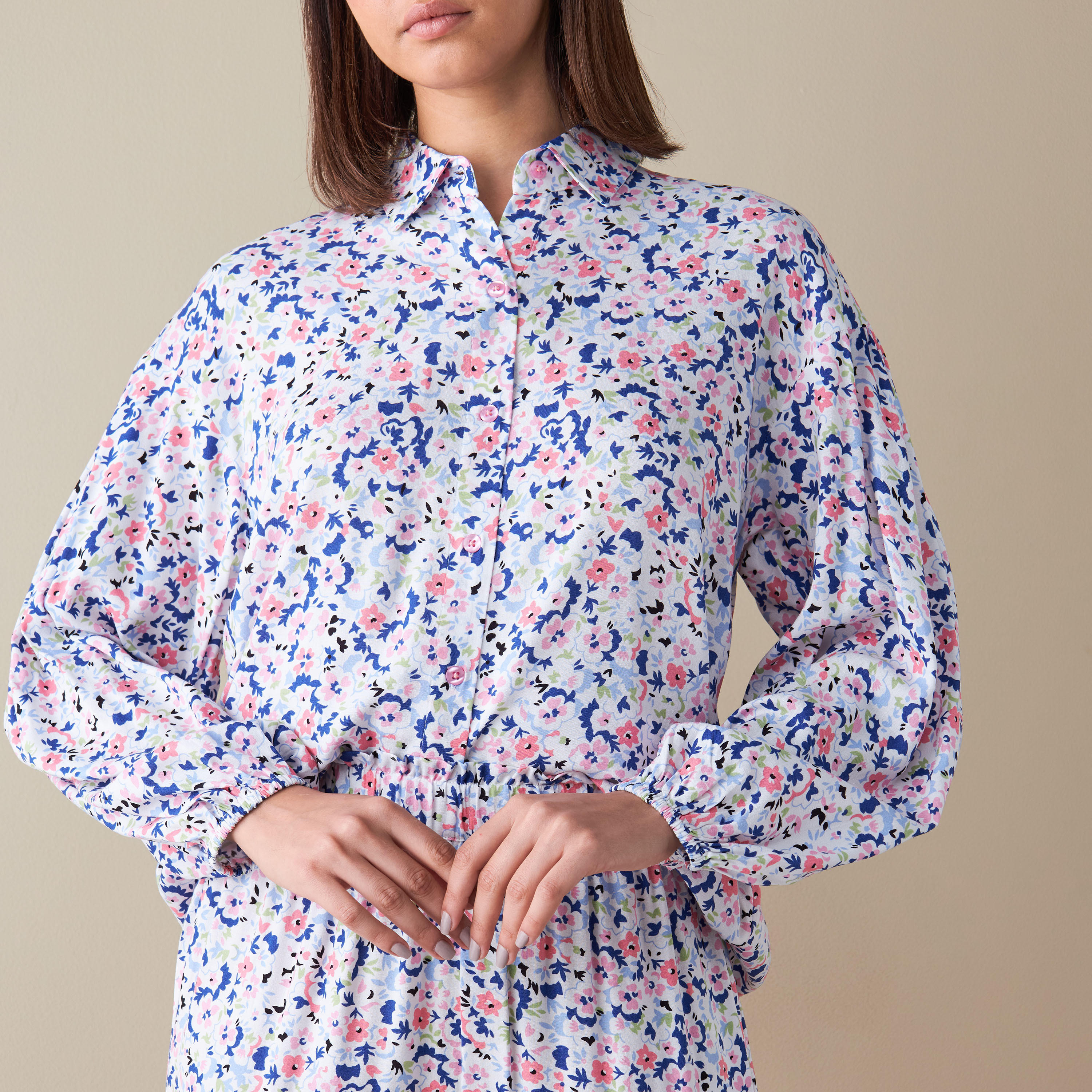 All-Over Floral Print Shirt and Pyjama Set-women-clothing-nightwear-pyjamas-longsets-image-5