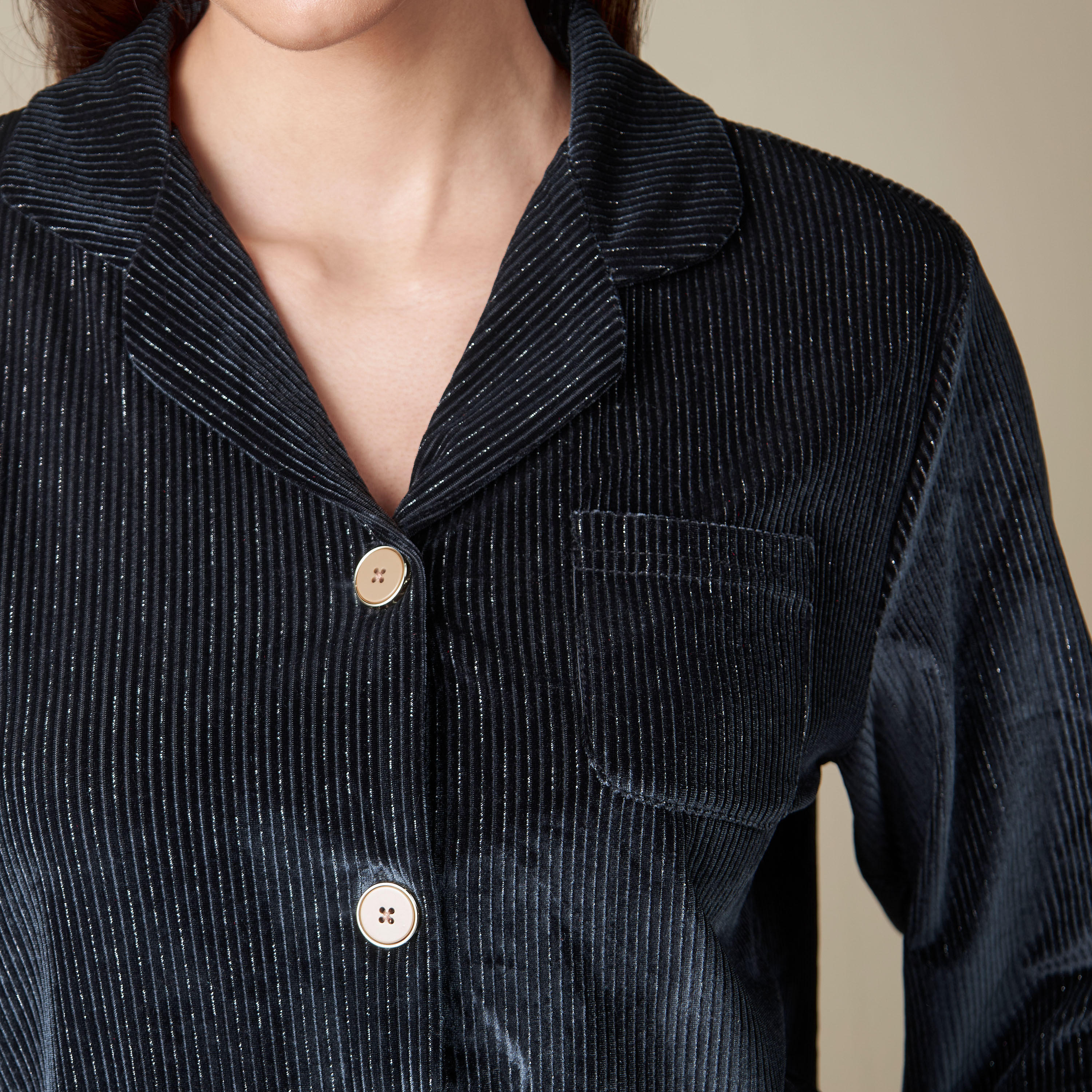 طقم بنطلون بيجاما وقميص بارز الملمس بأكمام طويلة-women-clothing-nightwear-pyjamas-longsets-image-6