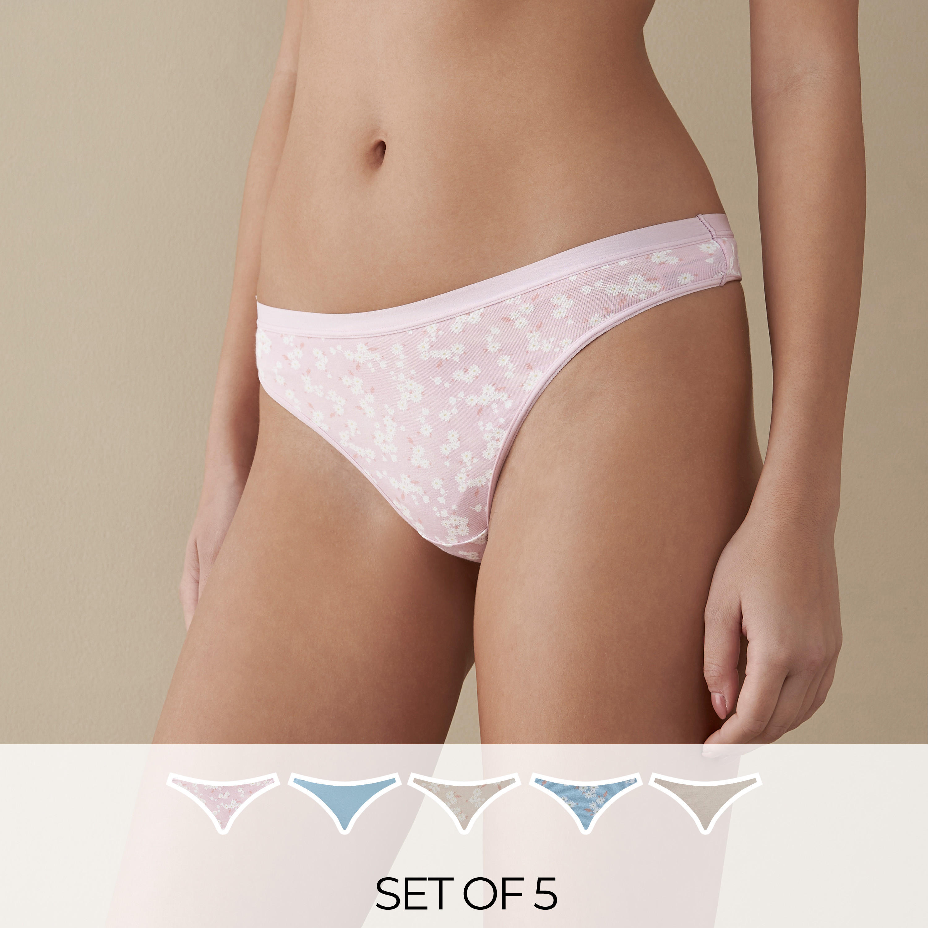 ثونج بطبعات متنوّعة - طقم من 5 قطع-women-clothing-lingerie-panties-image-10