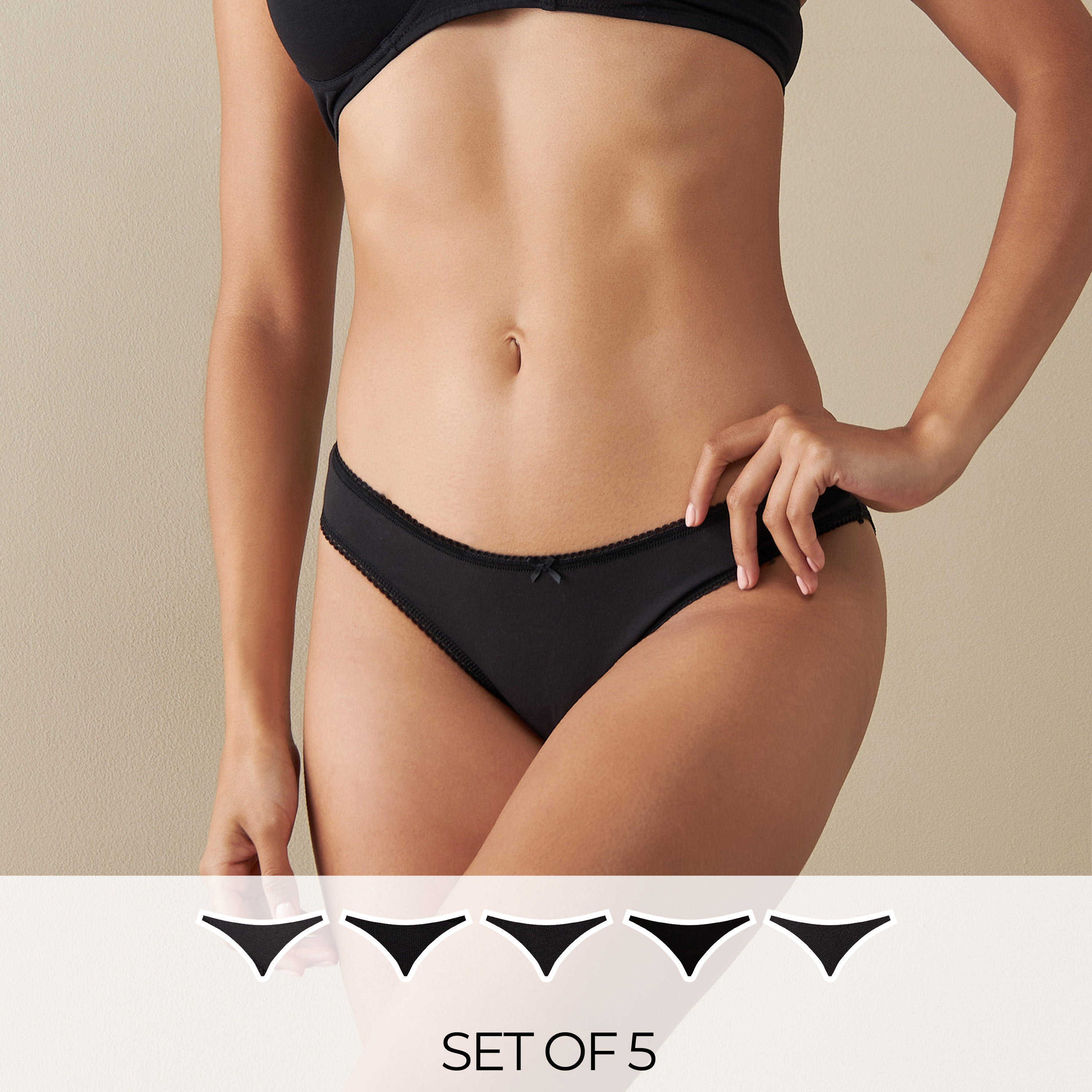 Pack of 5 - Assorted Bikini Briefs-women-clothing-lingerie-panties-image-1