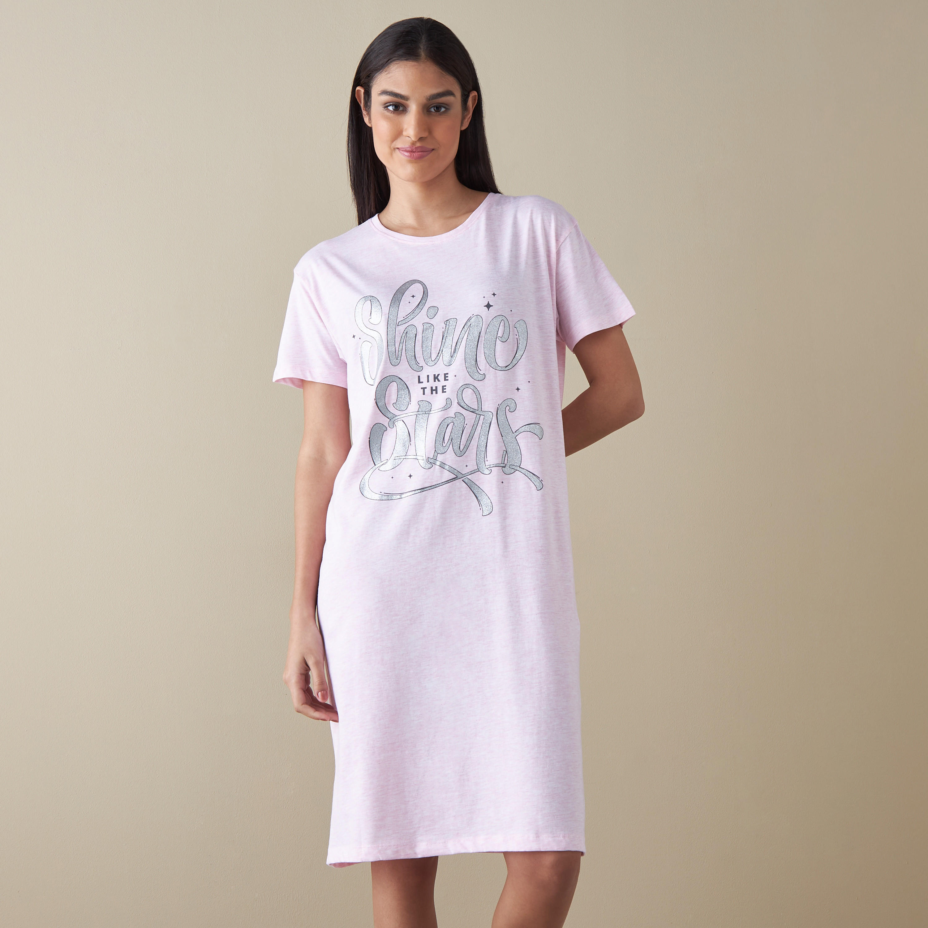 قميص نوم بأكمام قصيرة وطبعات-women-clothing-nightwear-nighties-image-1