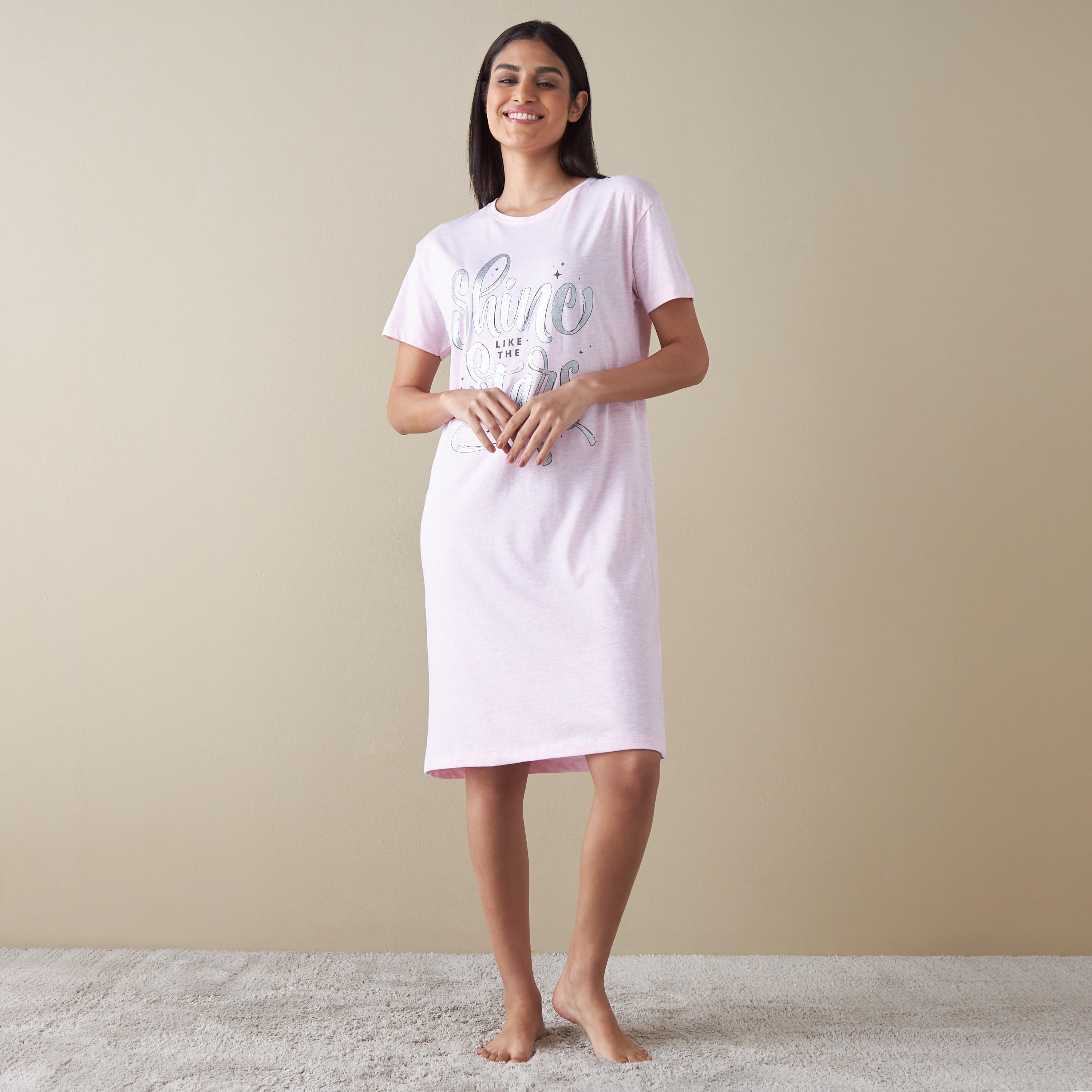 قميص نوم بأكمام قصيرة وطبعات-women-clothing-nightwear-nighties-image-2