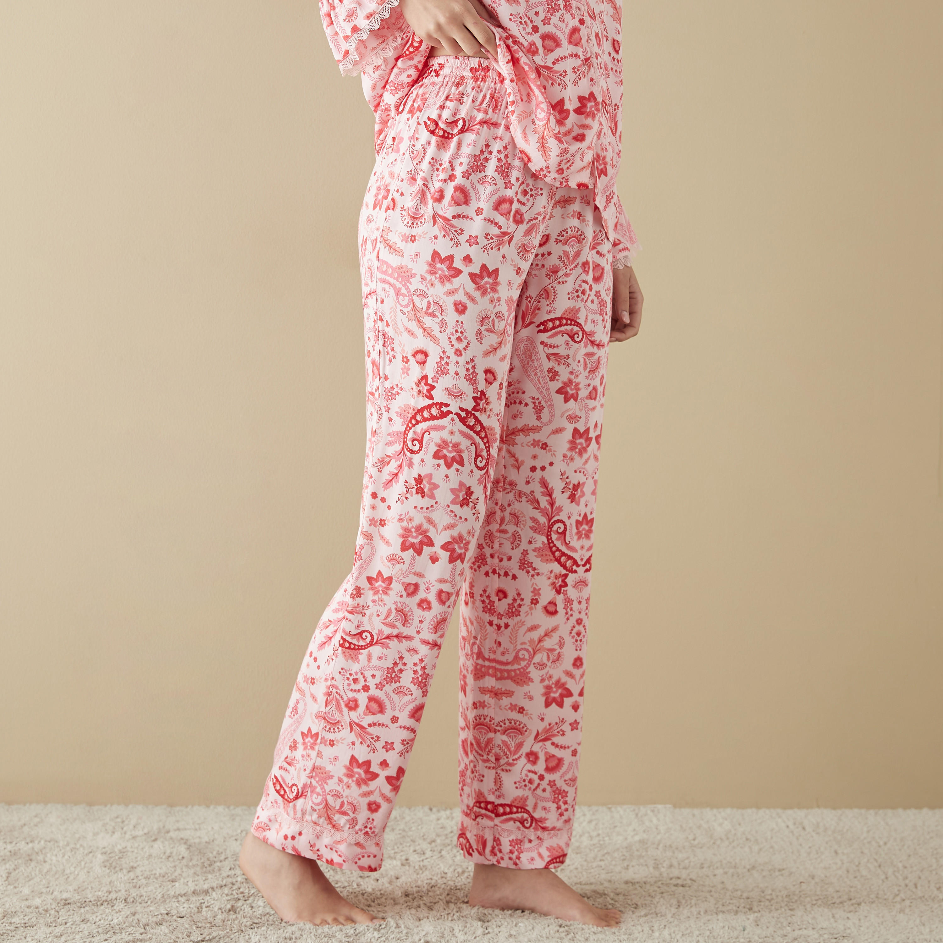 All-Over Print Shirt and Pyjama Set-women-clothing-nightwear-pyjamas-longsets-image-3