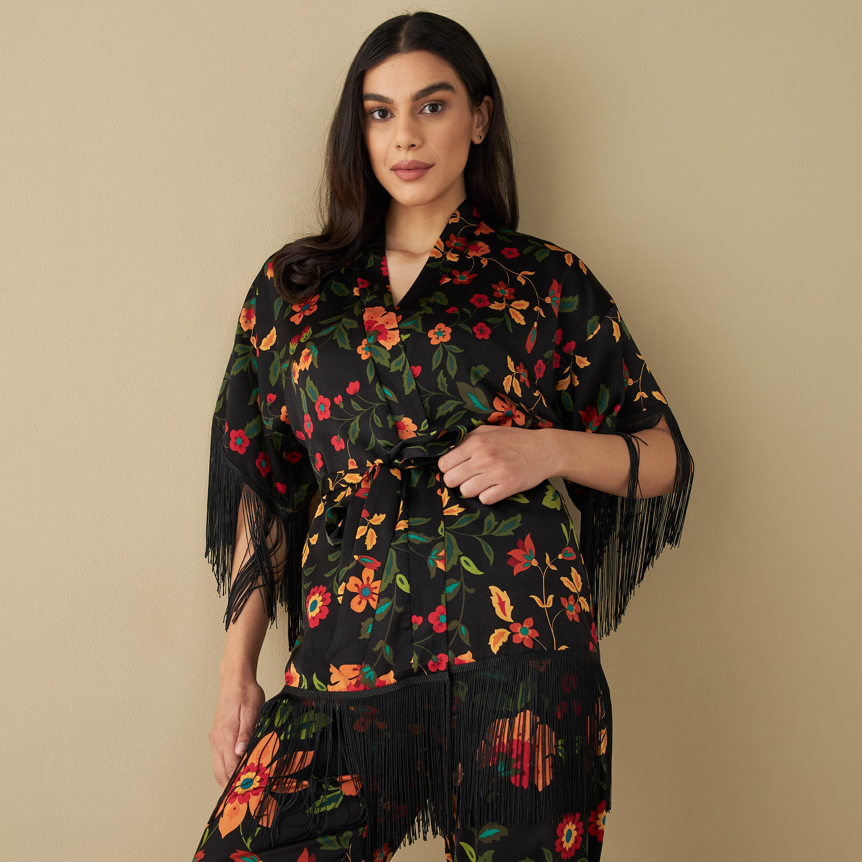 All Over Floral Print 3-Piece Pyjama Set with Tassels-women-clothing-nightwear-pyjamas-longsets-image-2