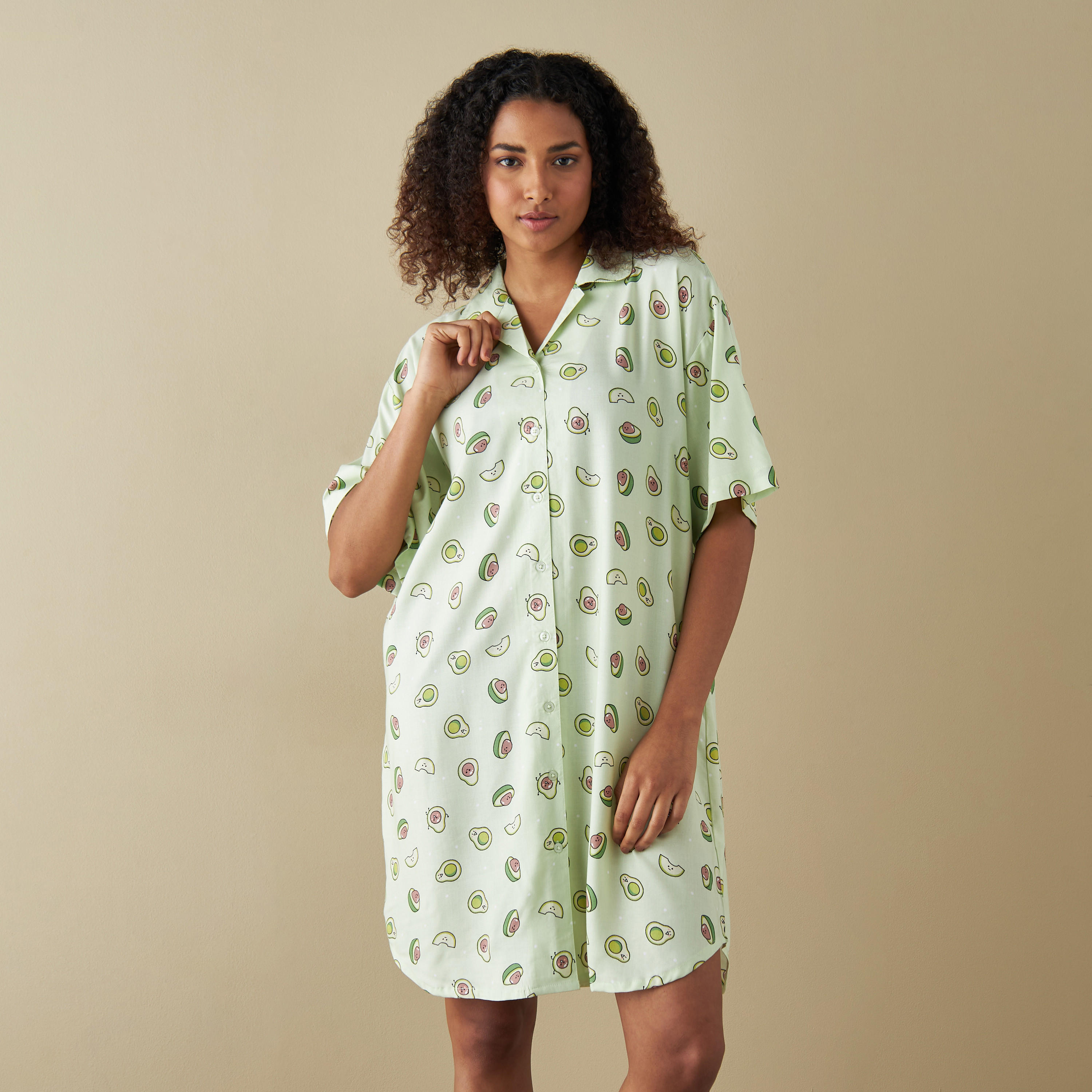 All-Over Print Sleepshirt-women-clothing-nightwear-nighties-image-1