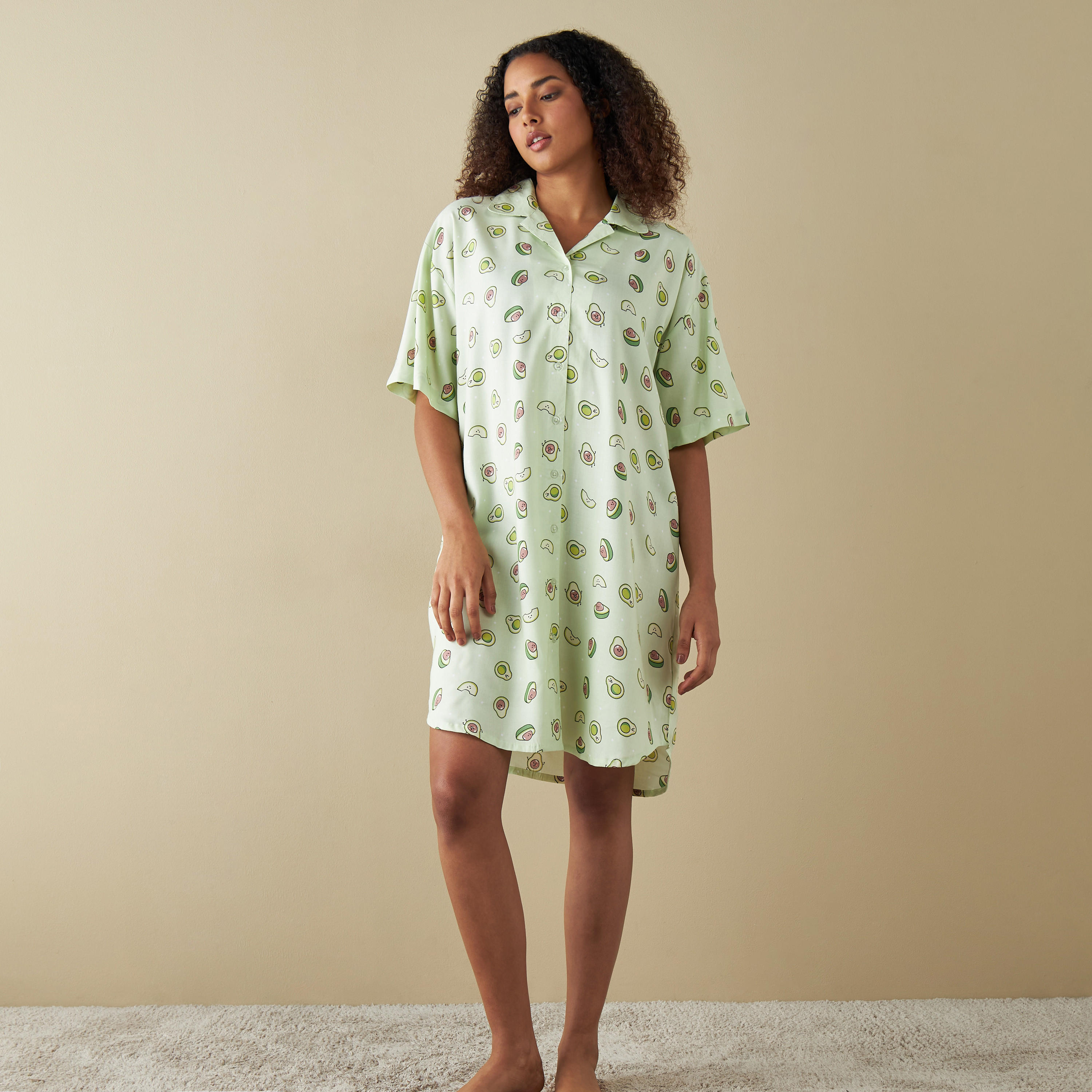 All-Over Print Sleepshirt-women-clothing-nightwear-nighties-image-2