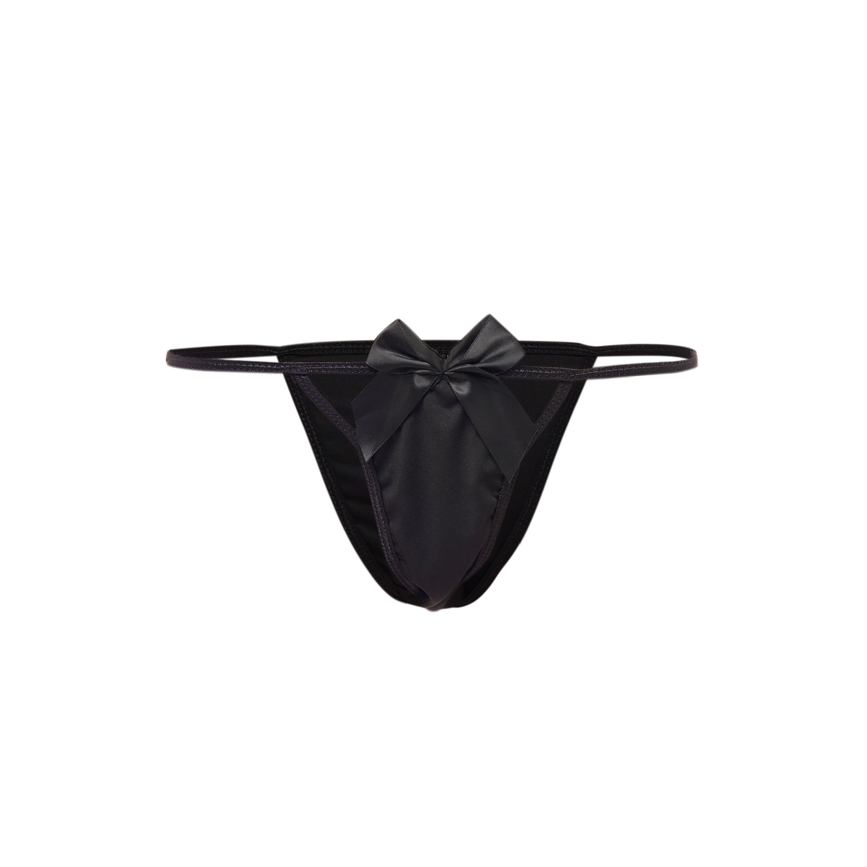 طقم ثونج وصدرية هالتر بتزيينات فيونكة-women-clothing-lingerie-lingeriesets-image-5