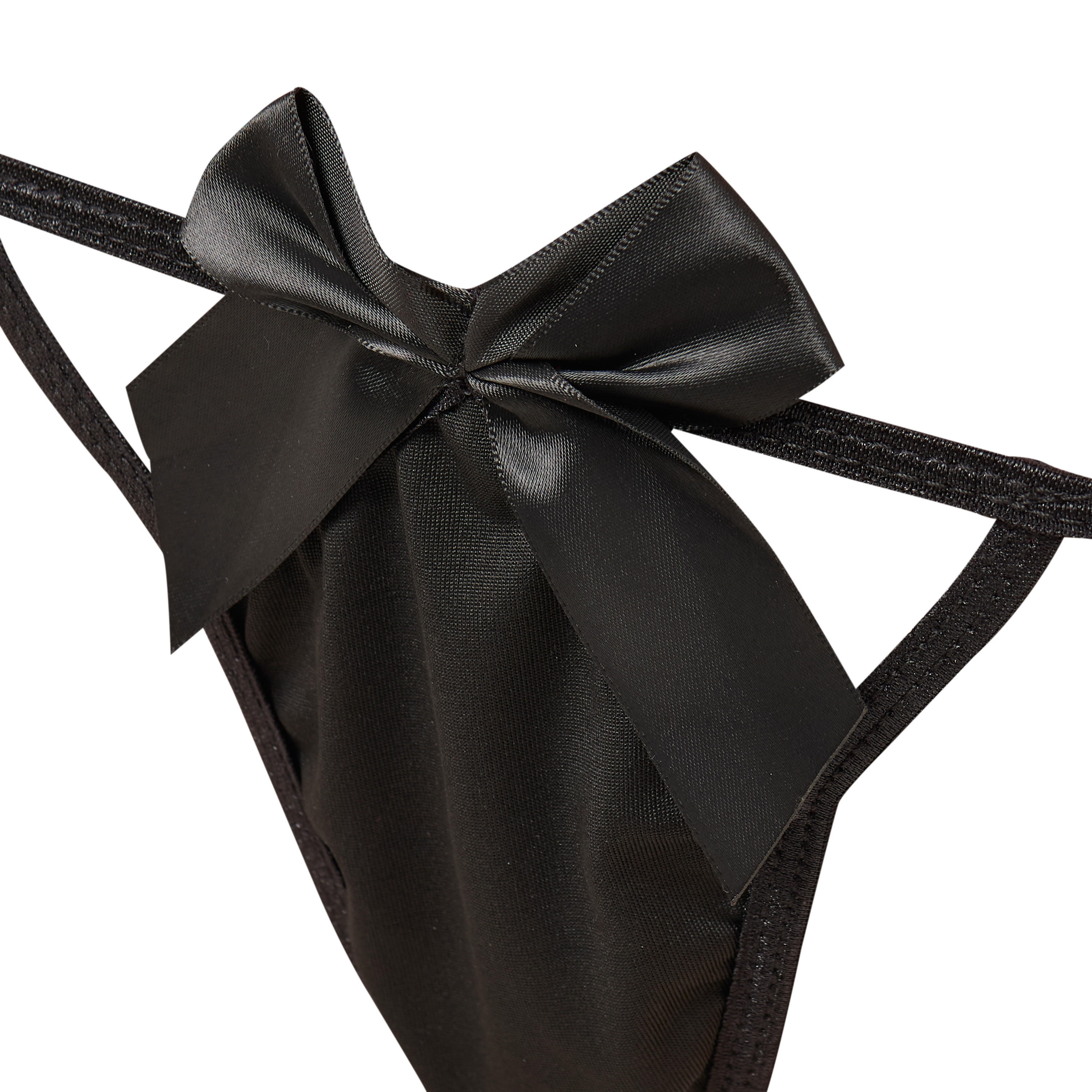 طقم ثونج وصدرية هالتر بتزيينات فيونكة-women-clothing-lingerie-lingeriesets-image-3
