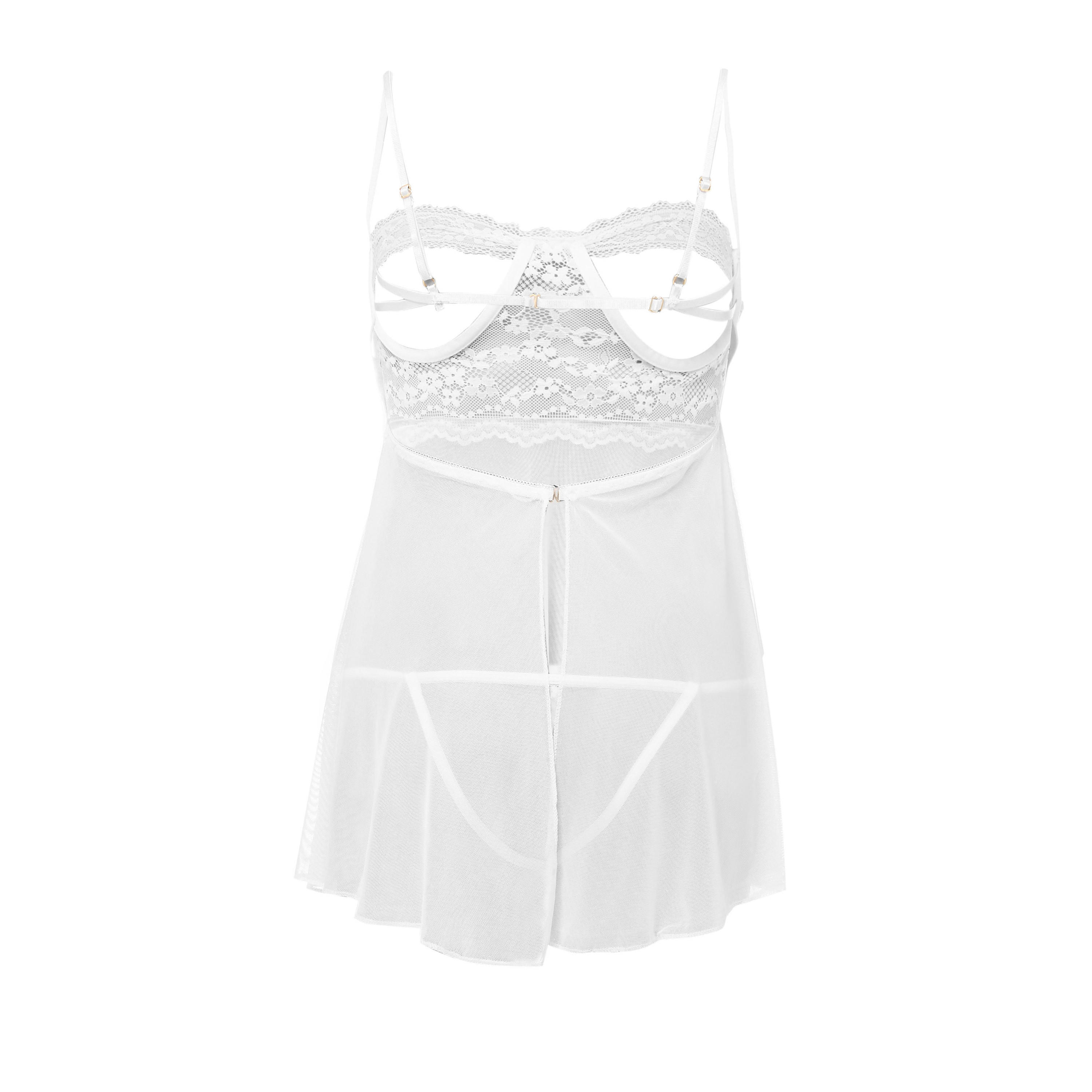 بيبي دول بتفاصيل دانتيل مع ثونج-women-clothing-lingerie-babydollsandbodysuits-image-2