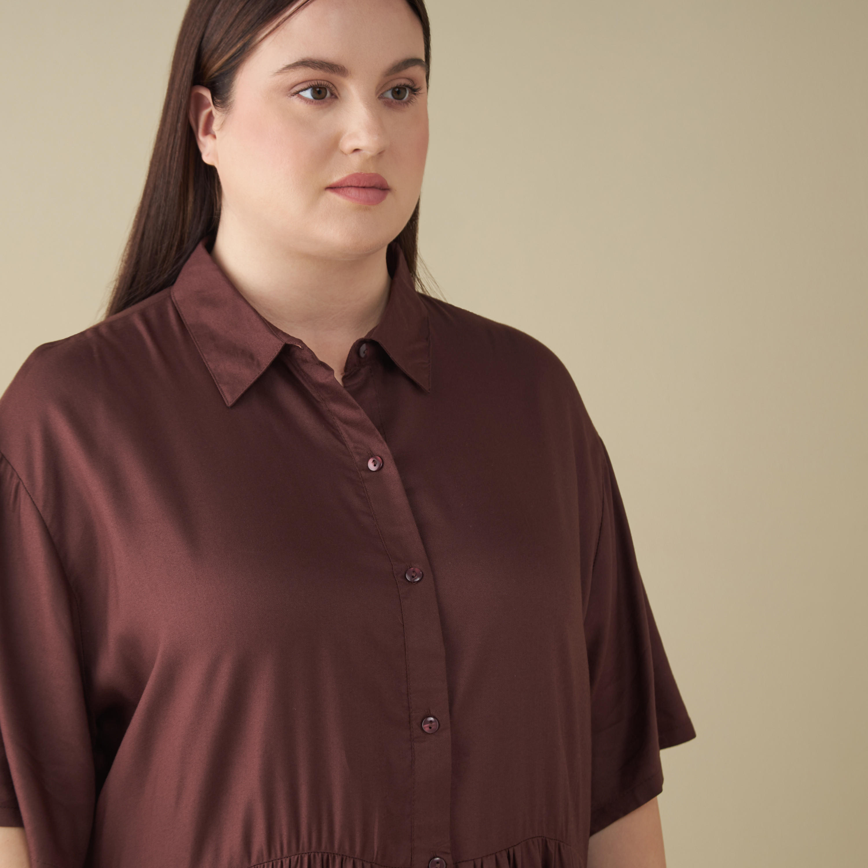 قميص نوم بأكمام قصيرة مقاس كبير- طقم من قطعتين-women-clothing-nightwear-nighties-image-2