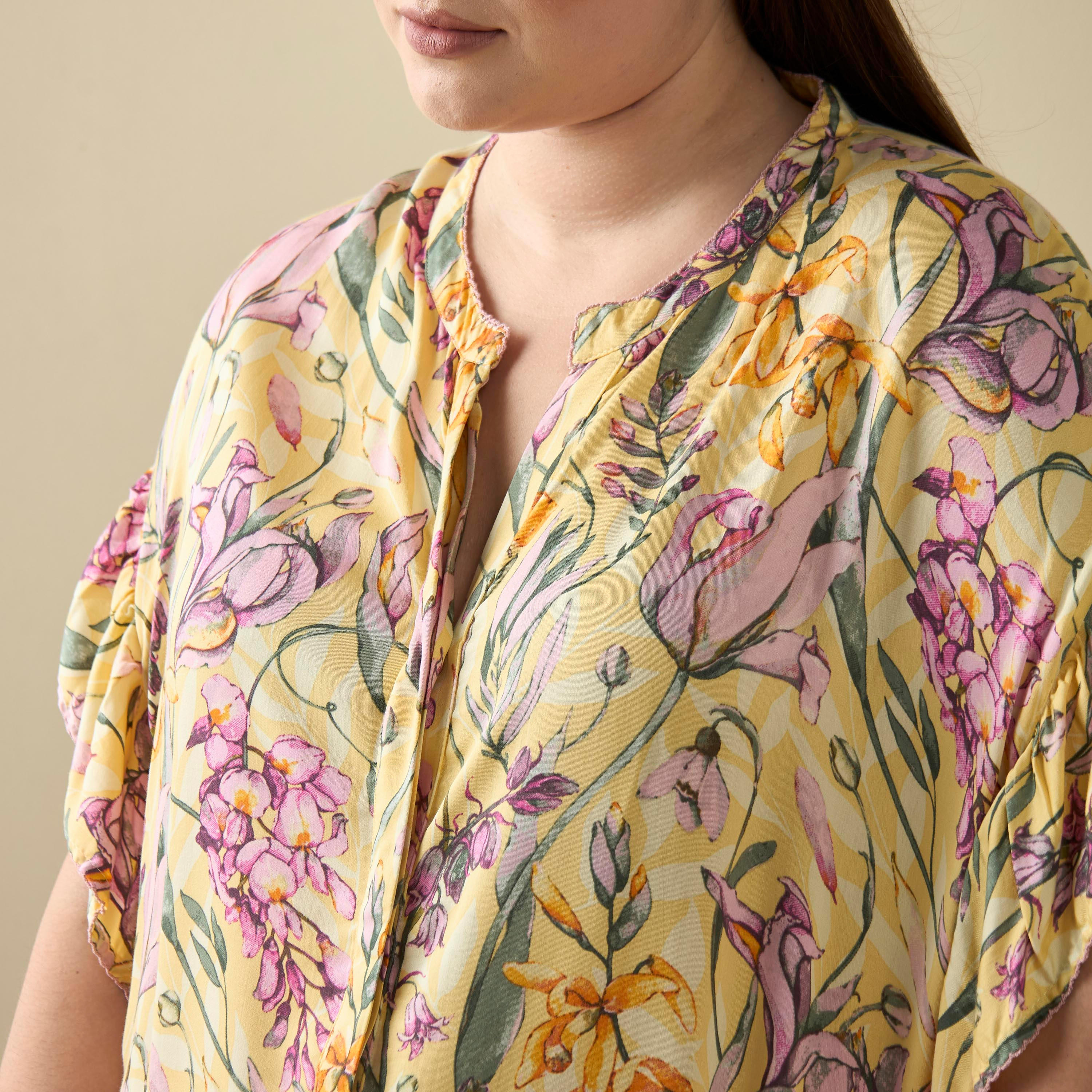 Plus Size All-Over Floral Print Kaftan Top and Pyjama Set-women-clothing-nightwear-pyjamas-longsets-image-5