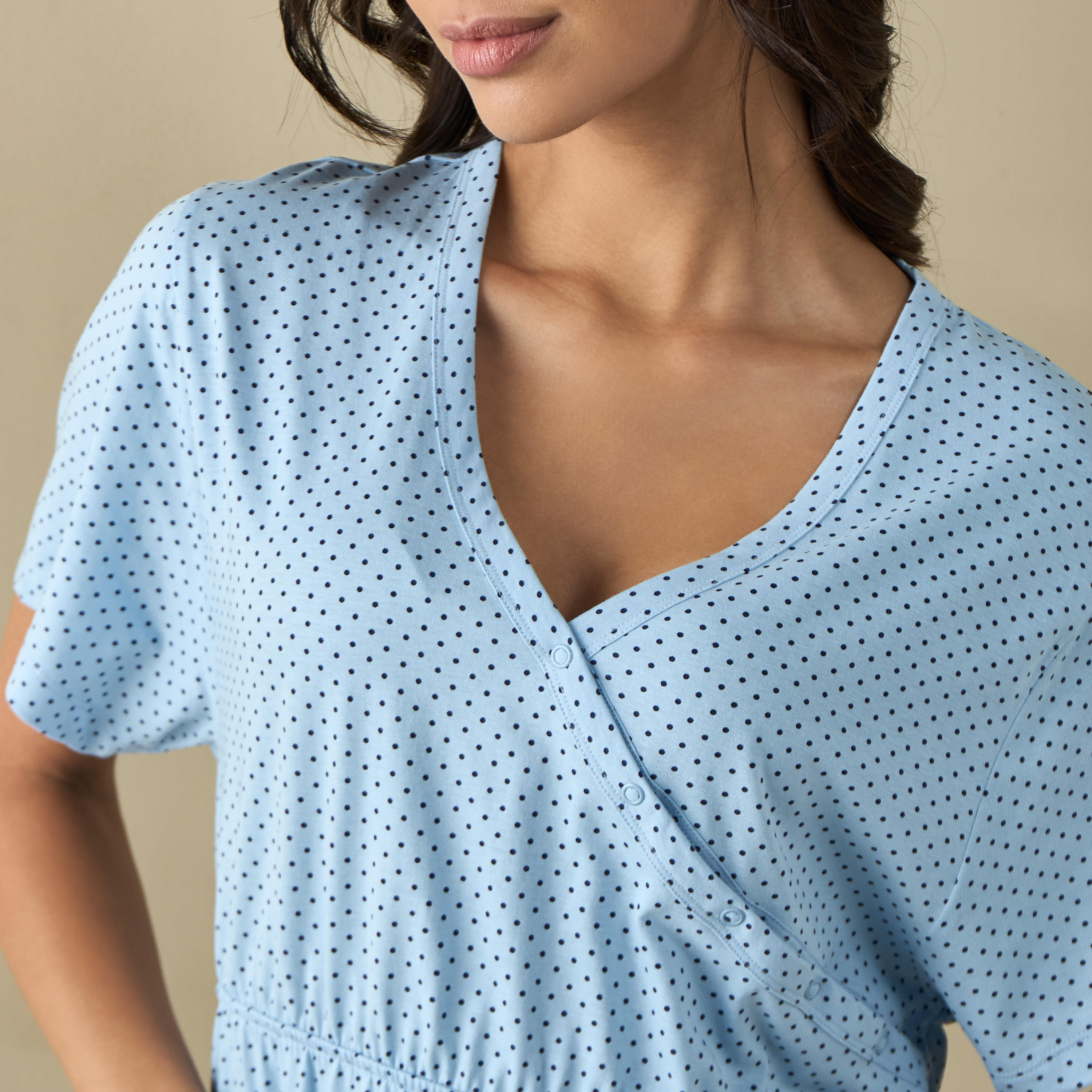 طقم بنطلون بيجاما وبلوزة بطبعات للحوامل-women-clothing-nightwear-pyjamas-longsets-image-5