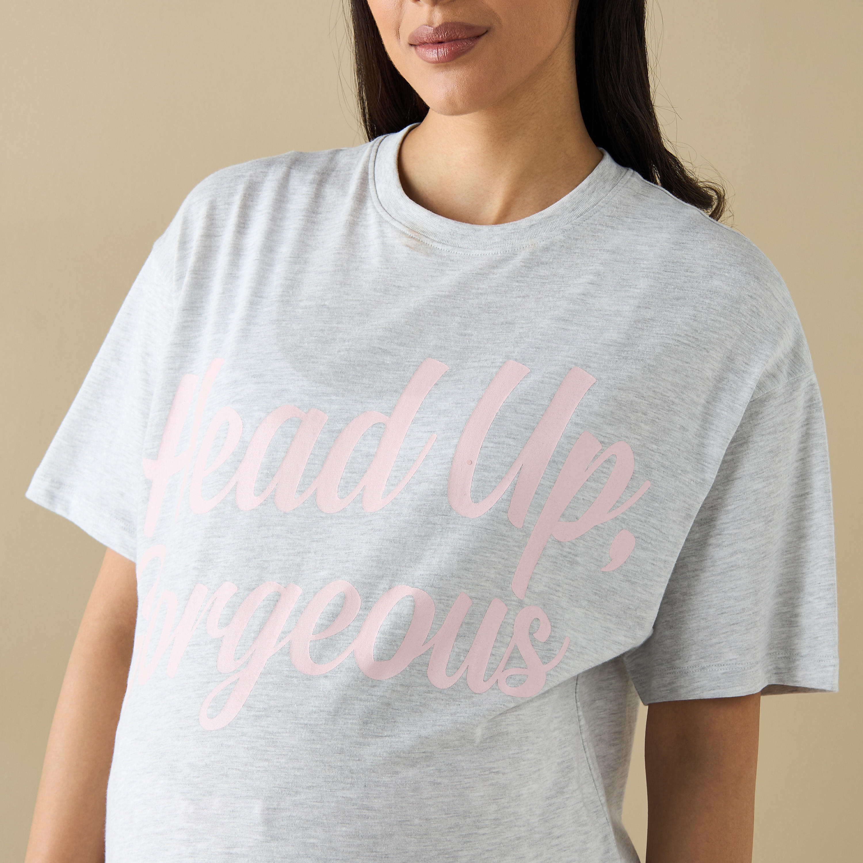 Printed Maternity T-shirt and Pyjama Set-women-clothing-maternity-nightwear-image-5