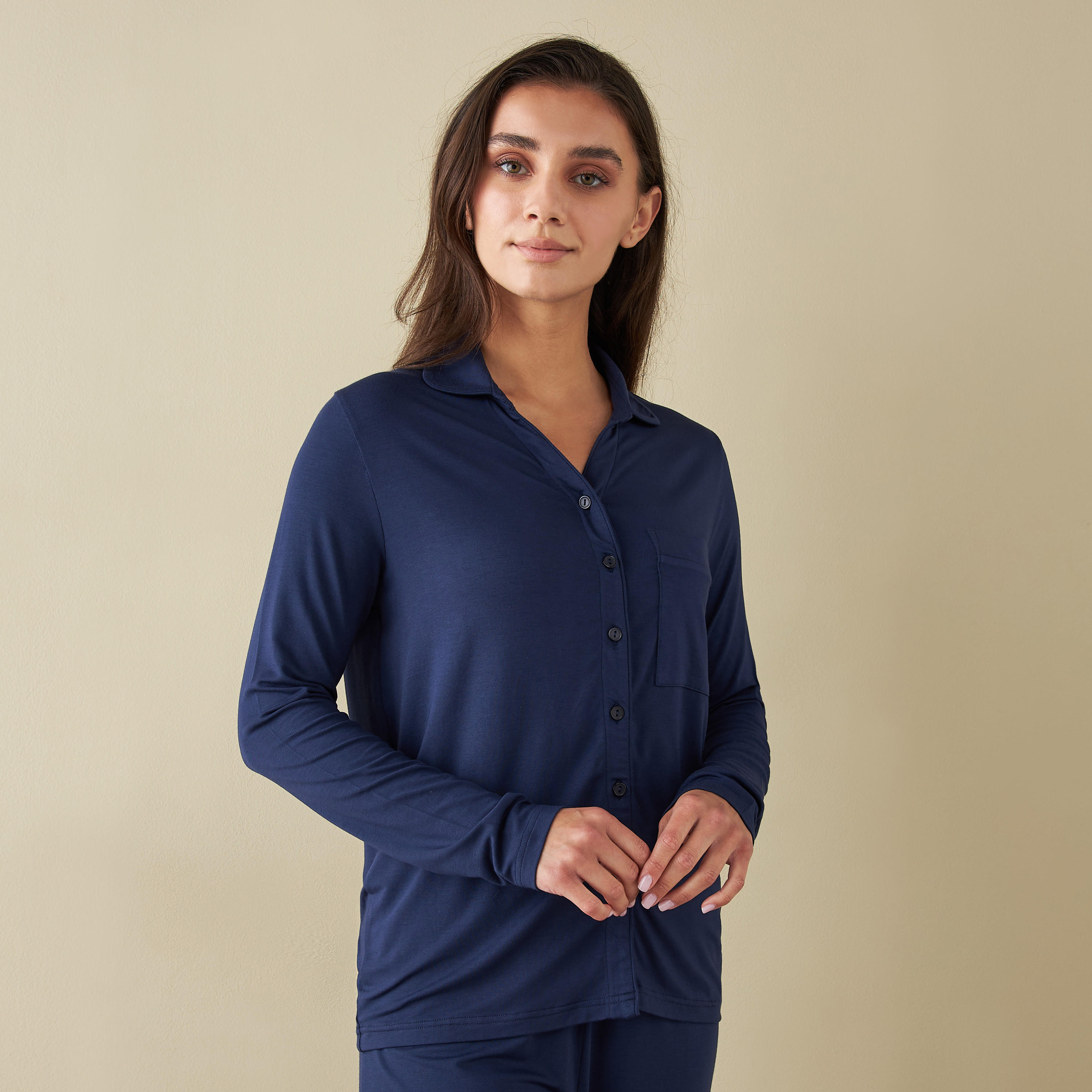 طقم بنطلون بيجاما وقميص بأكمام طويلة-women-clothing-nightwear-pyjamas-longsets-image-2