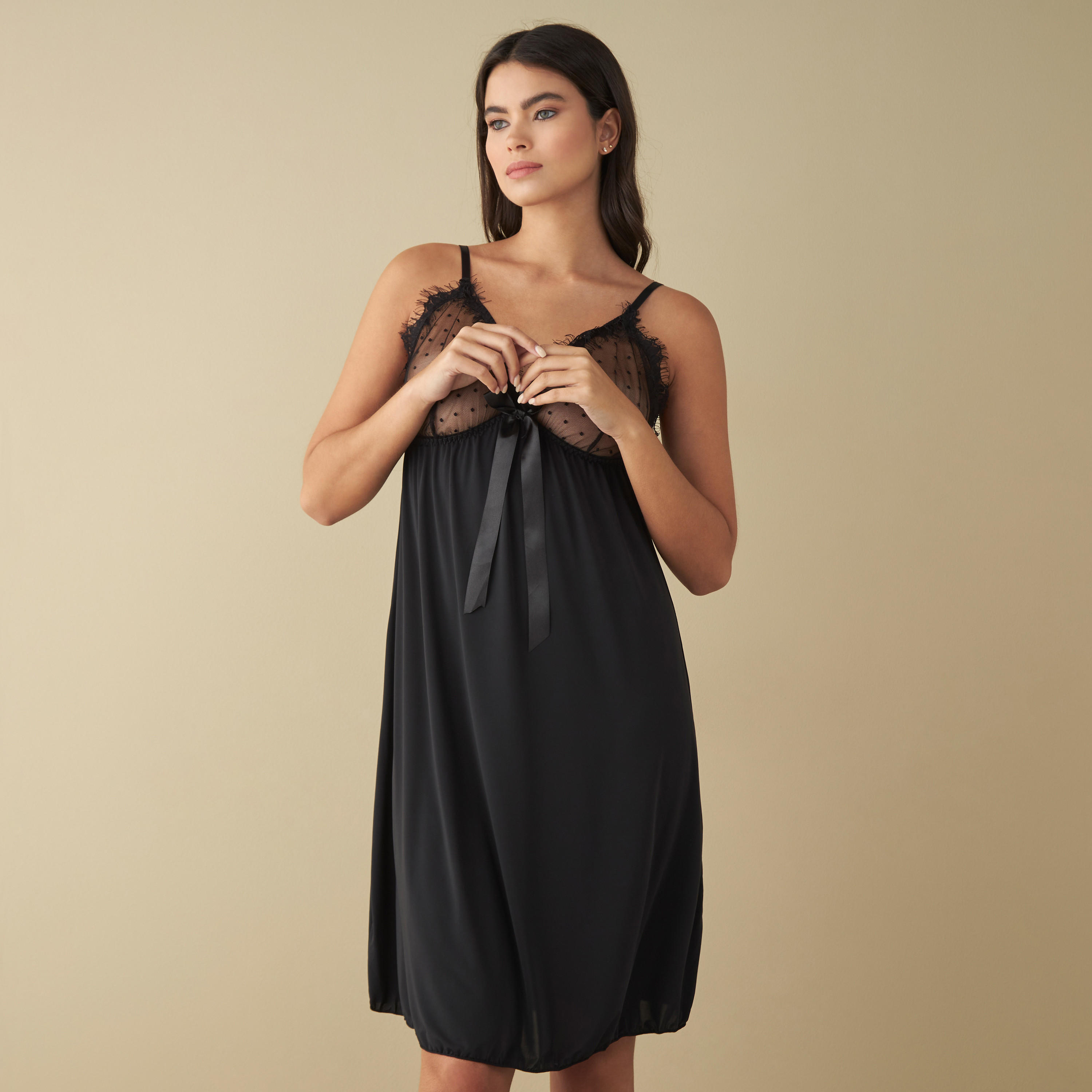 بيبي دول بتفاصيل دانتيل مع روب-women-clothing-nightwear-nighties-image-4