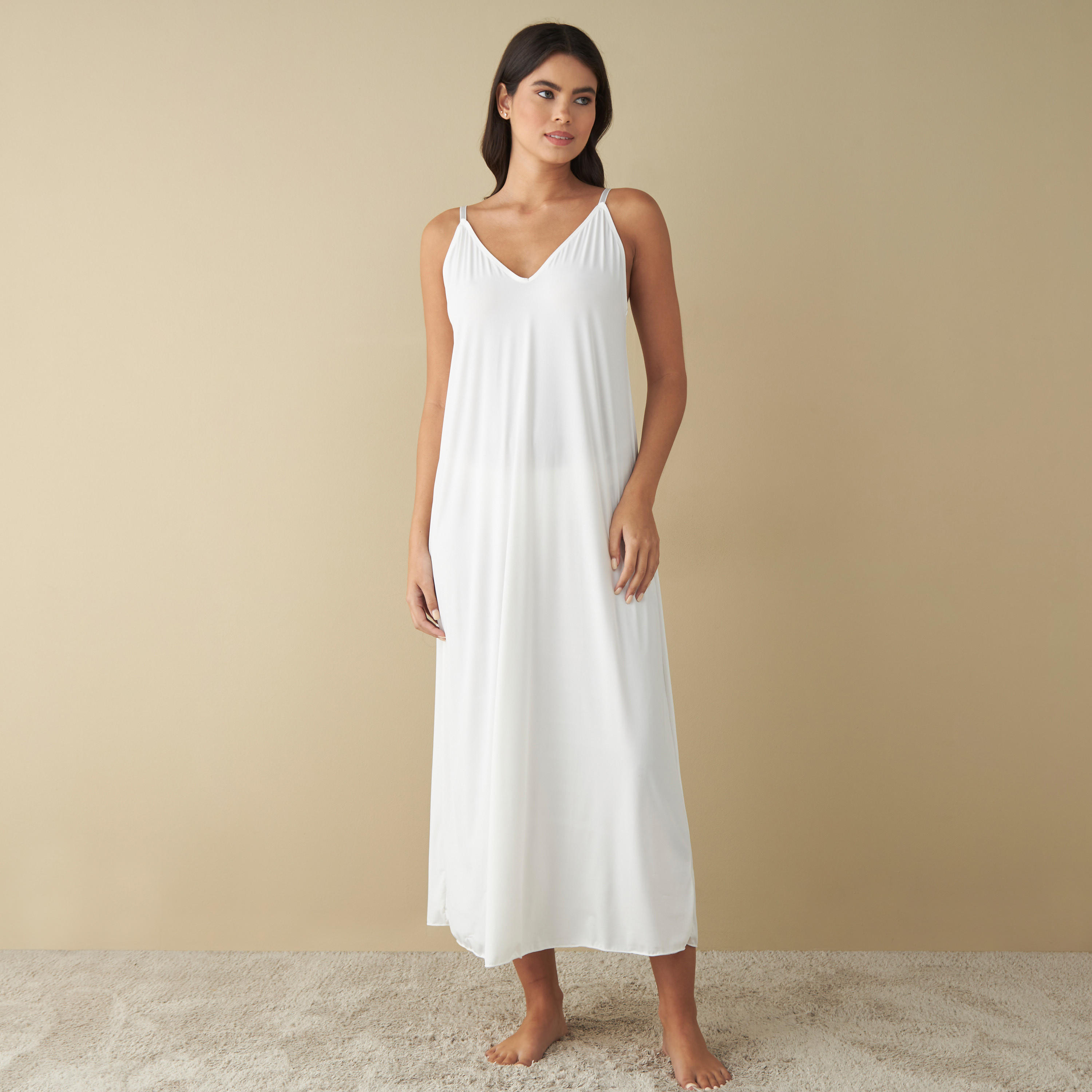 روب بتفاصيل دانتيل مع قميص نوم-women-clothing-nightwear-nighties-image-3