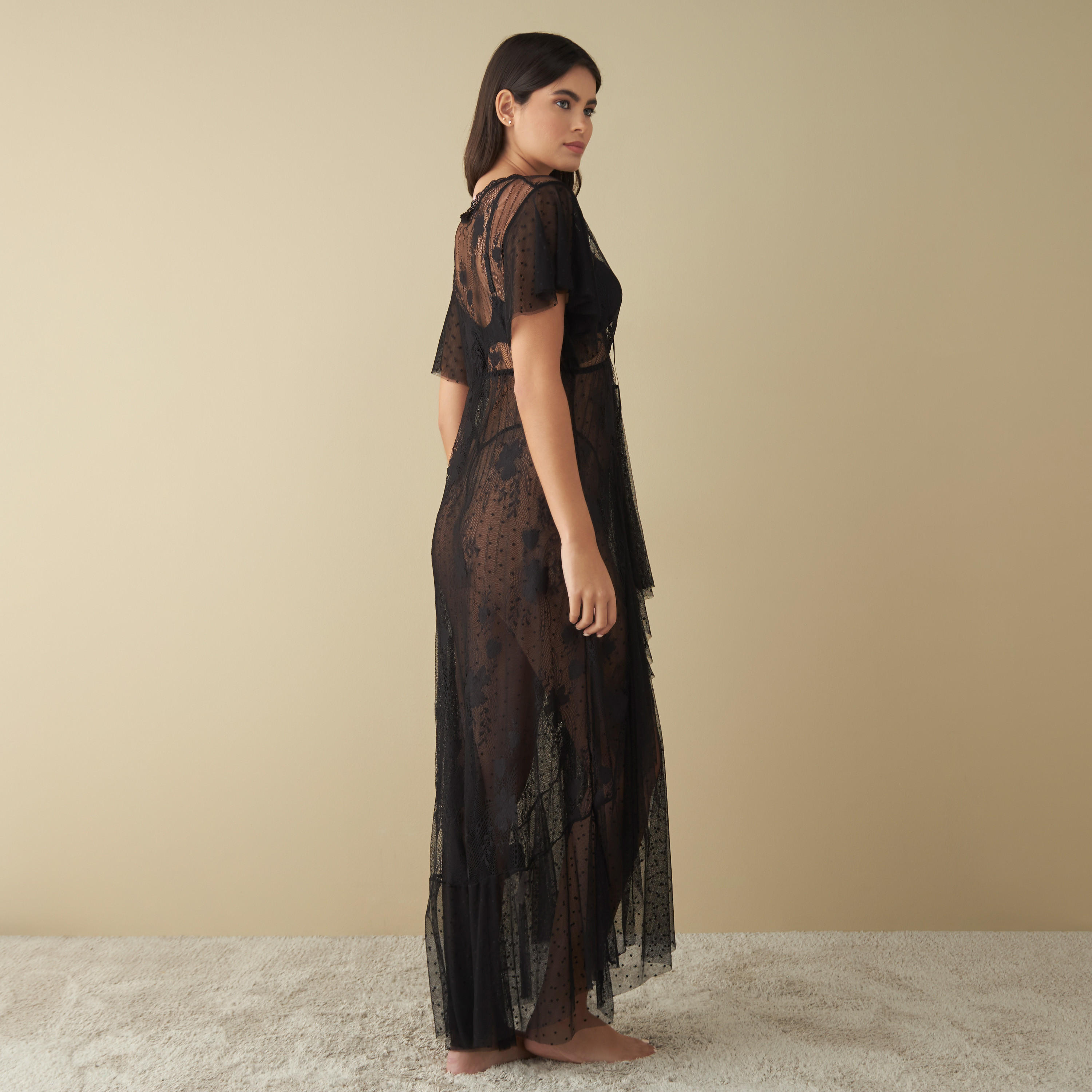 بيبي دول بتفاصيل دانتيل مع ثونج-women-clothing-nightwear-nighties-image-3