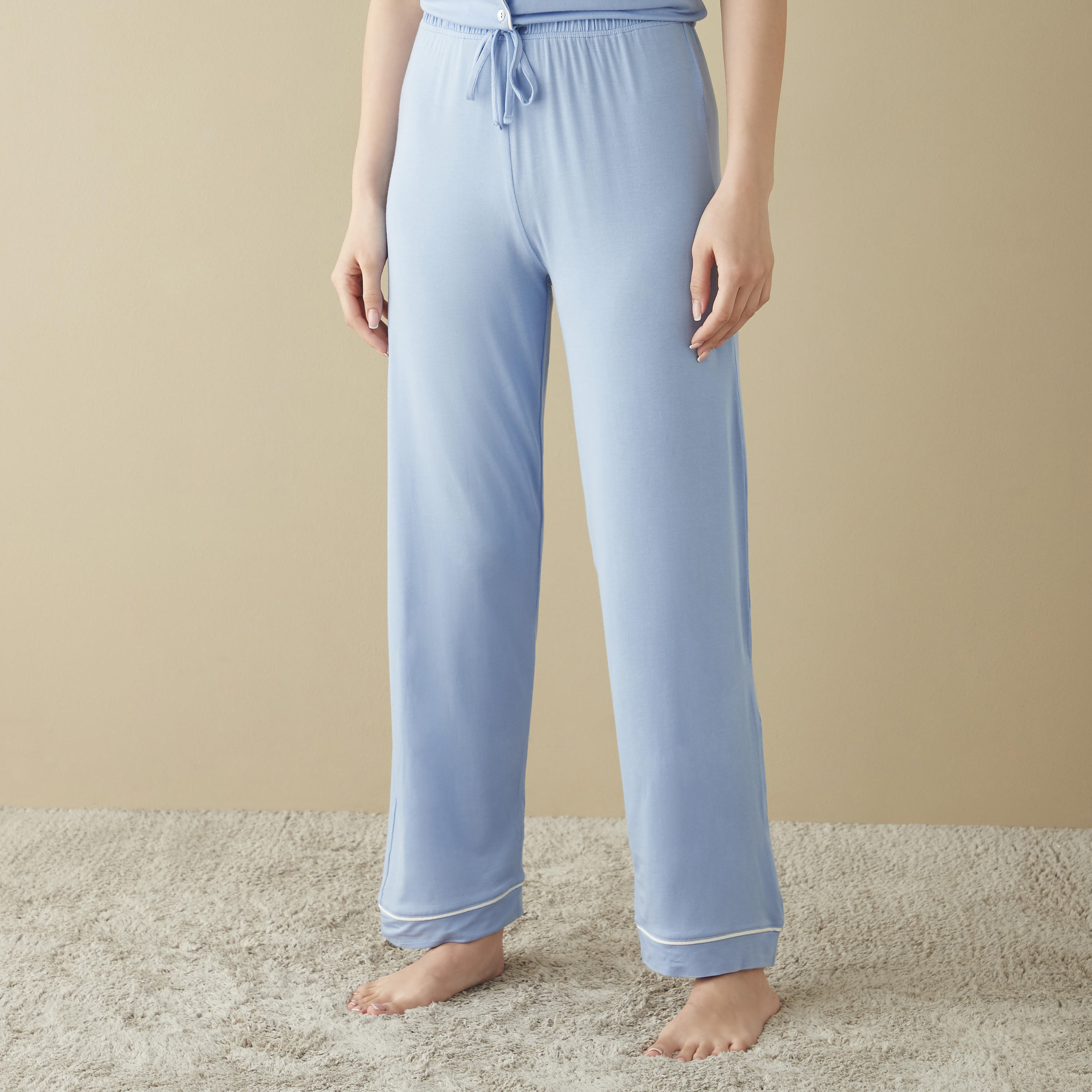 Short Sleeves Shirt and Pyjama Set-women-clothing-nightwear-pyjamas-longsets-image-3