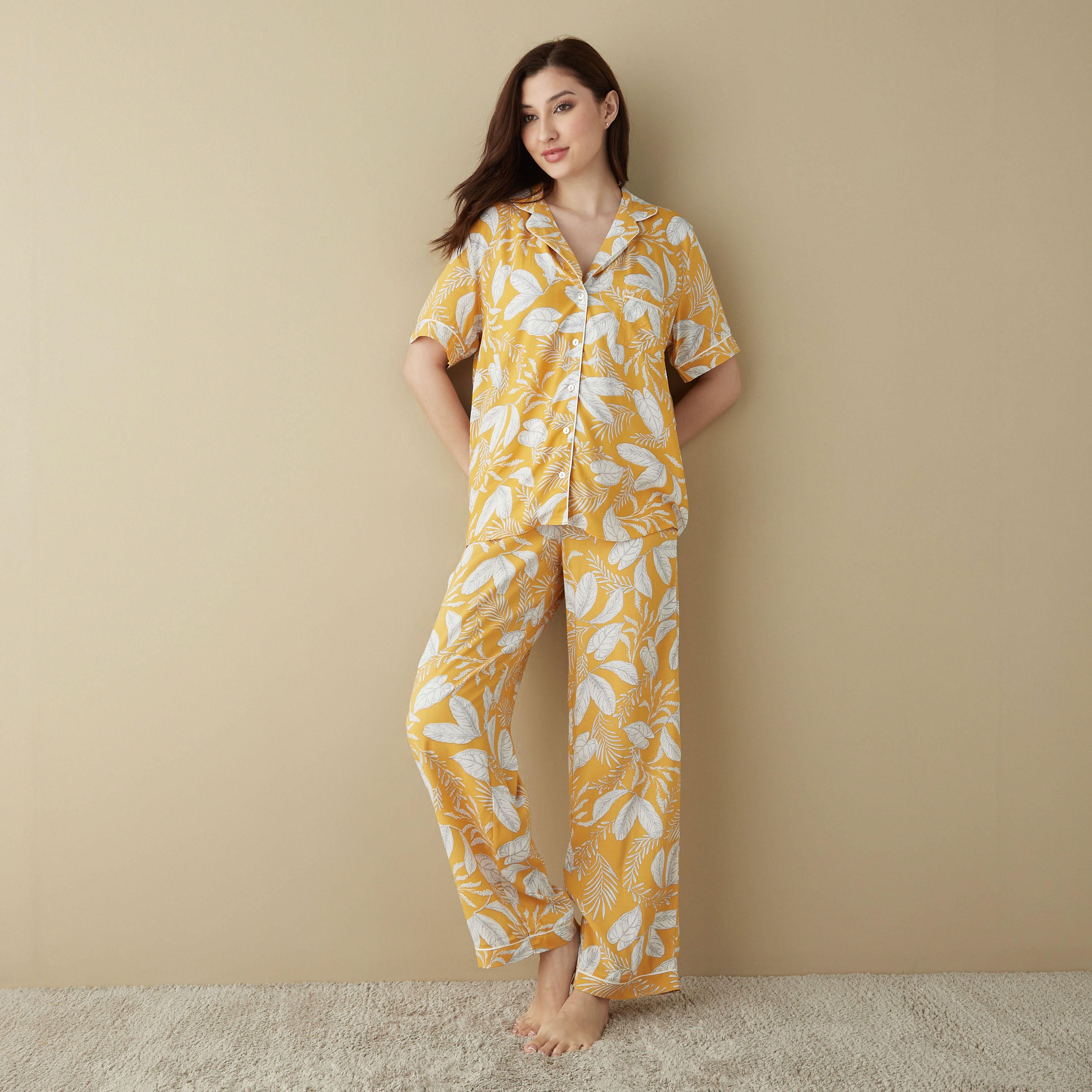 All-Over Printed Shirt and Pyjama Set-women-clothing-nightwear-pyjamas-longsets-image-1