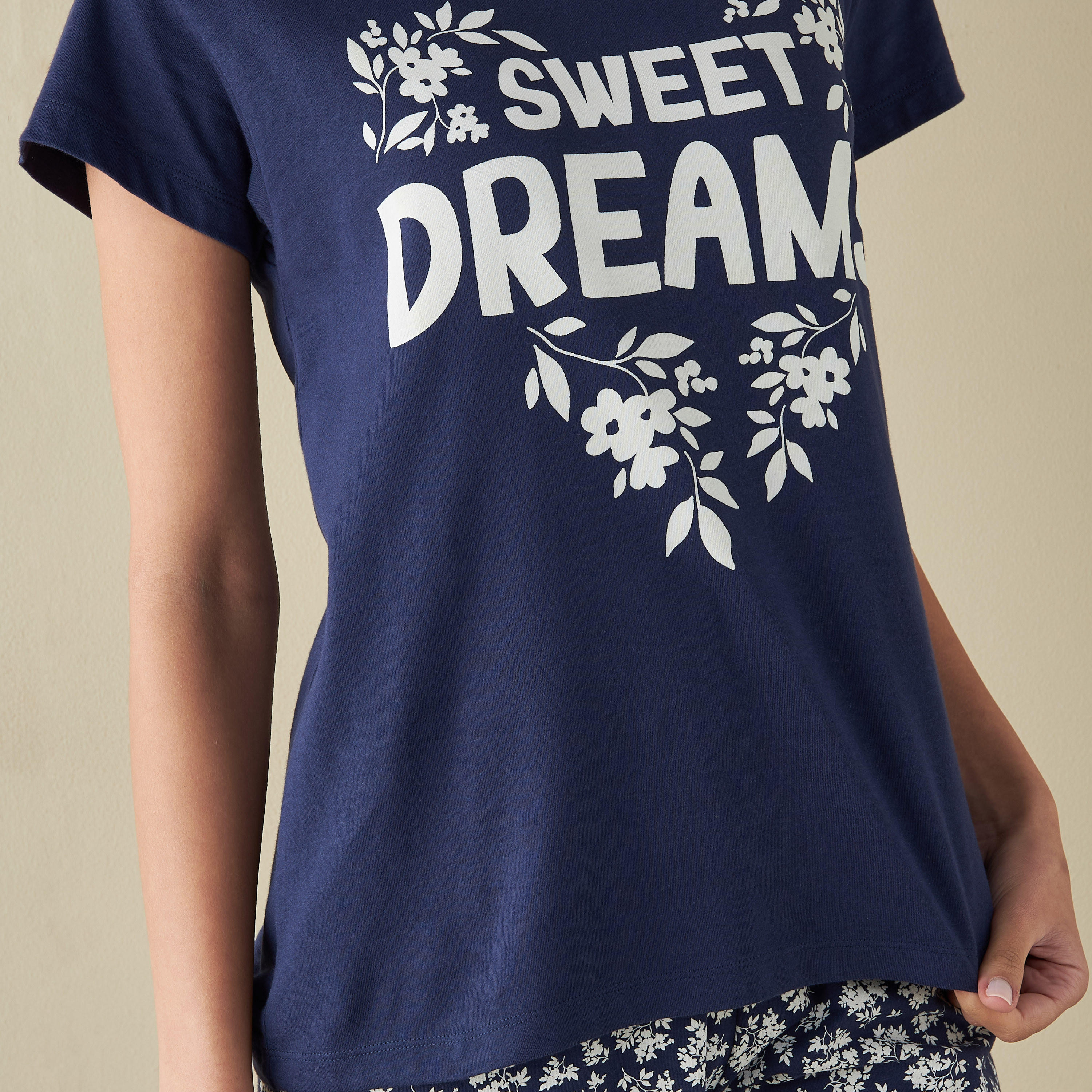 All-Over Floral Print T-shirt and Pyjama Set-women-clothing-nightwear-pyjamas-longsets-image-5