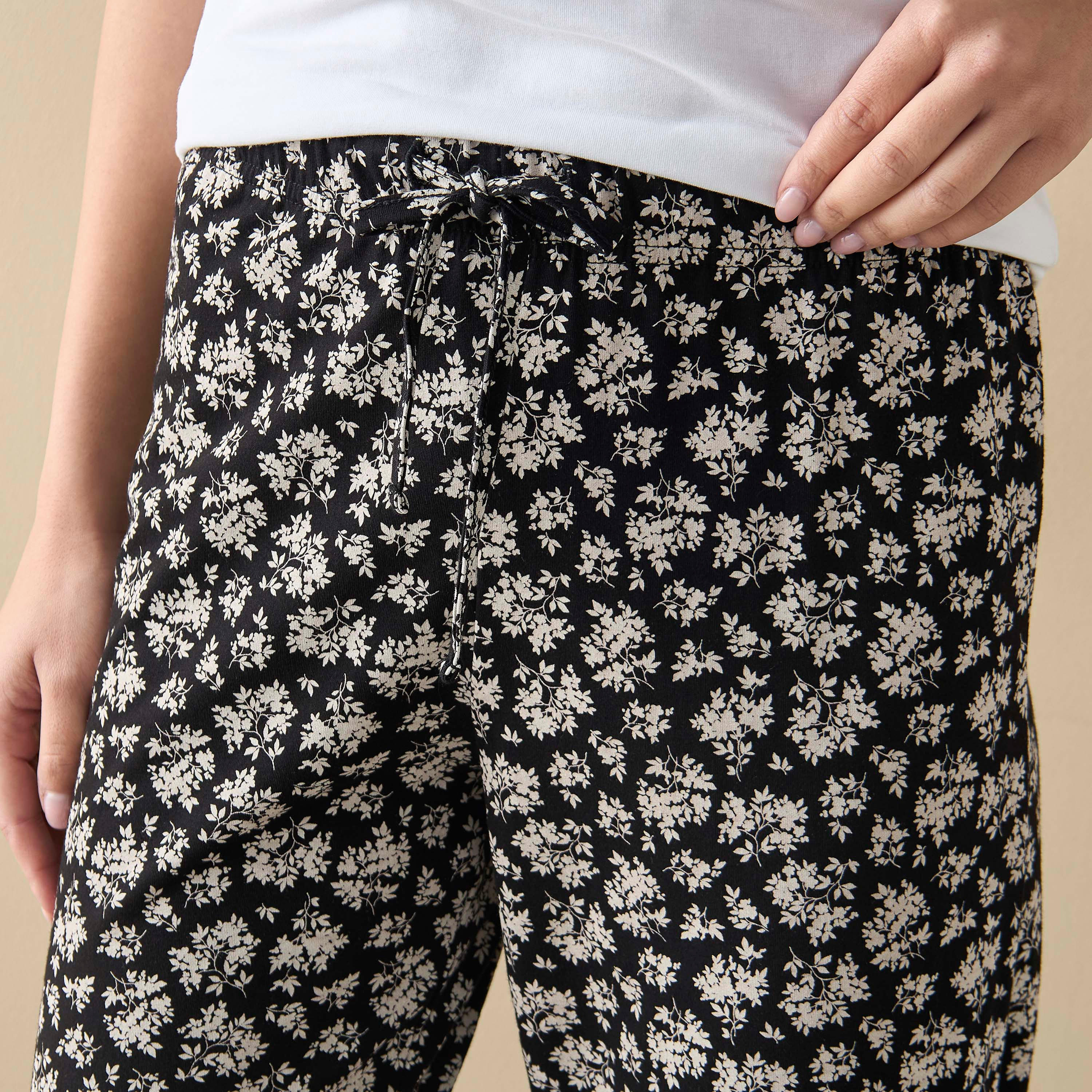 بنطلون بيجاما بخصر مطّاطي وطبعات-women-clothing-nightwear-pyjamas-bottoms-image-4