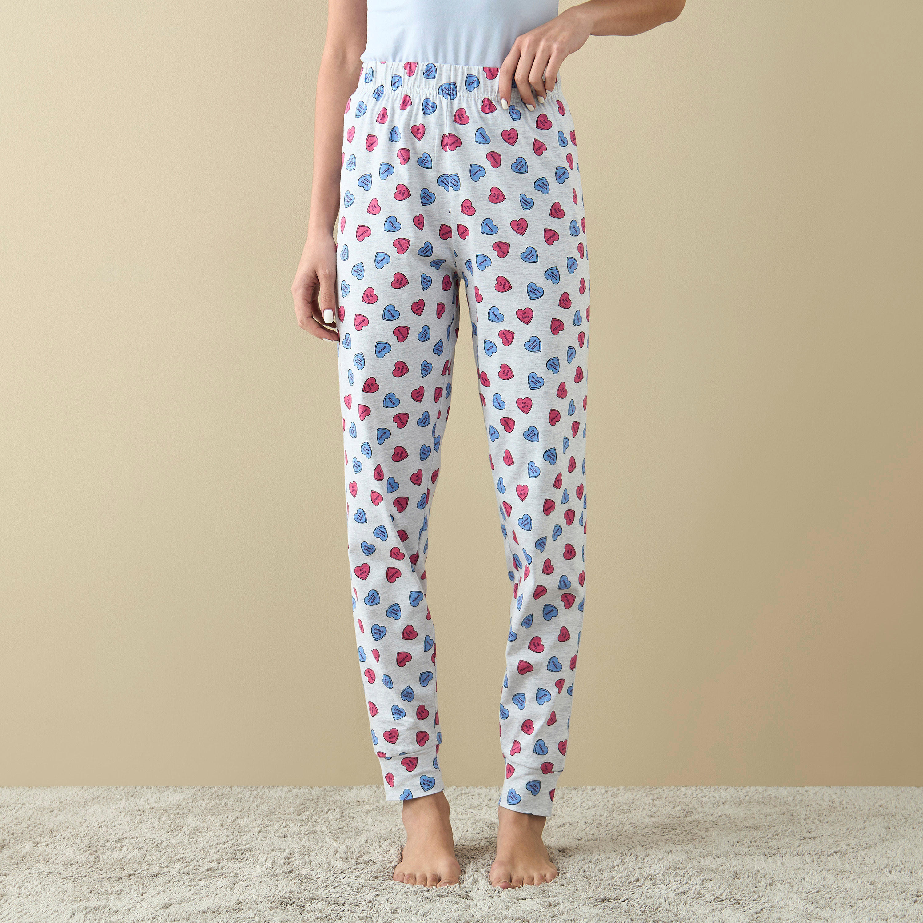 بنطلون بيجاما بخصر مطّاطي وطبعات من جونيورز-women-clothing-nightwear-pyjamas-bottoms-image-1