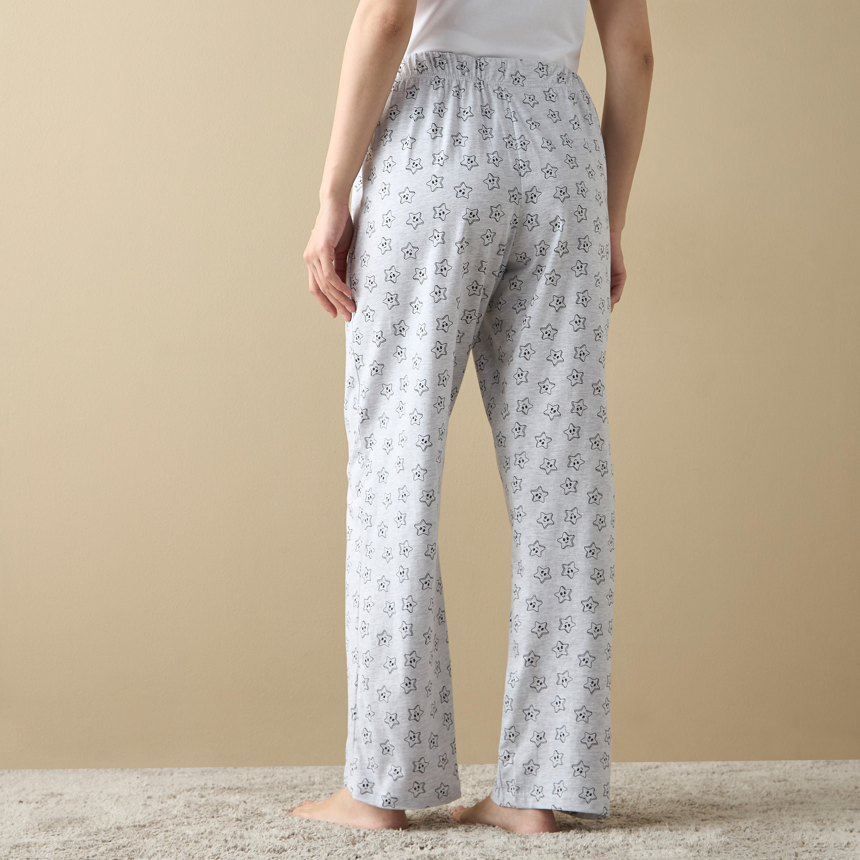 بنطلون بيجاما بخصر مطّاطي وطبعات-women-clothing-nightwear-pyjamas-bottoms-image-3