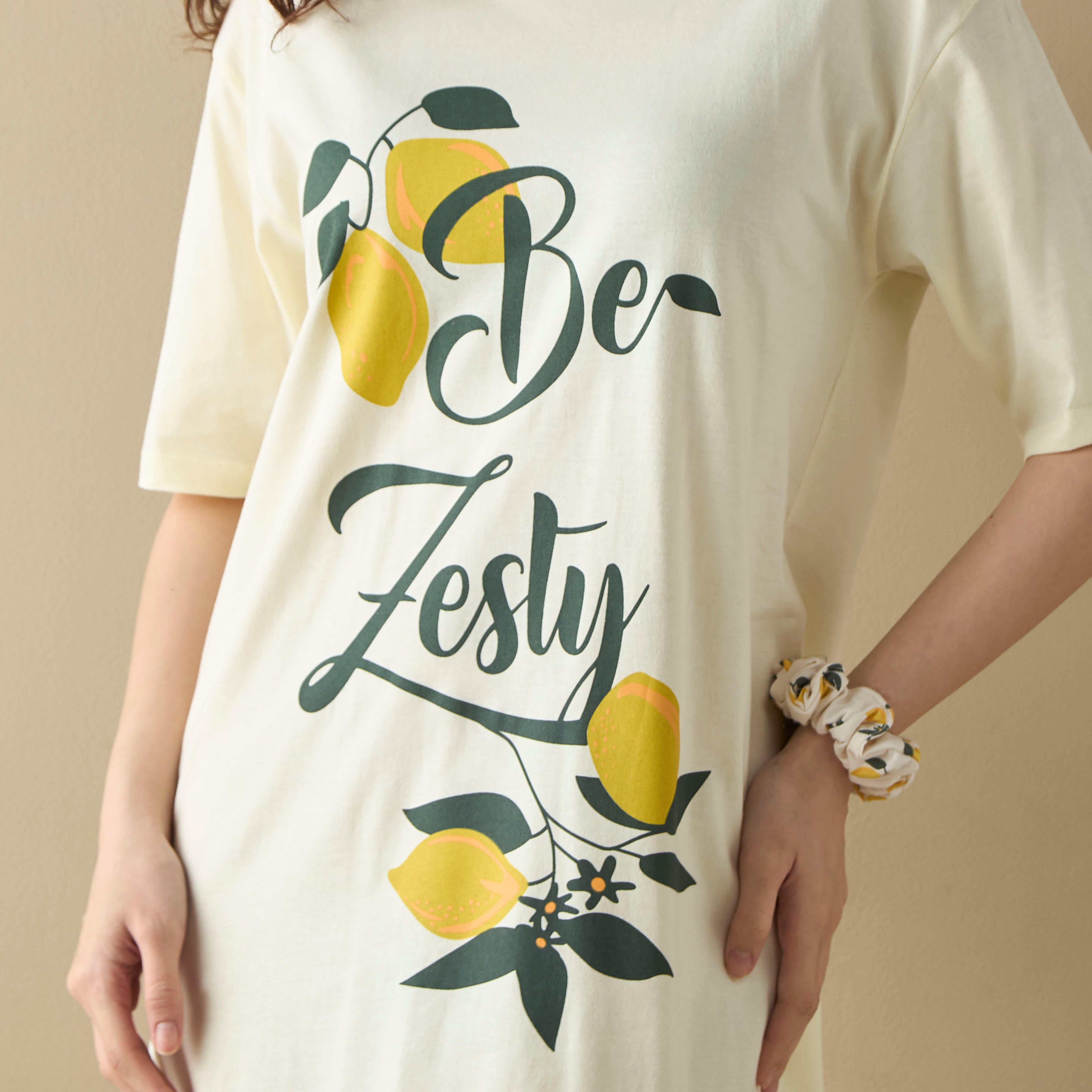 قمصان نوم بأكمام قصيرة وطبعات - طقم قطعتين-women-clothing-nightwear-nighties-image-5
