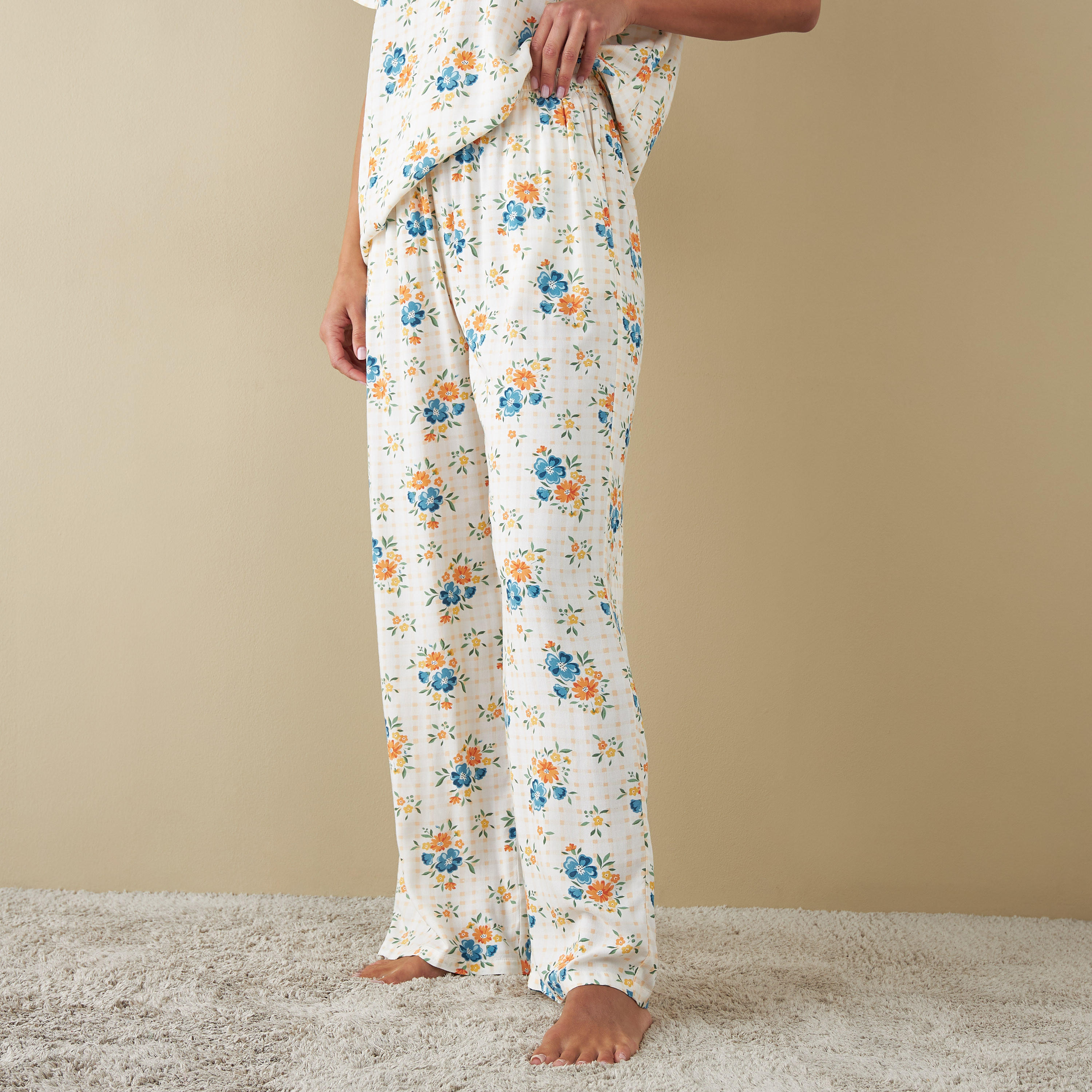 All-Over Floral Print Shirt and Pyjama Set-women-clothing-nightwear-pyjamas-longsets-image-3