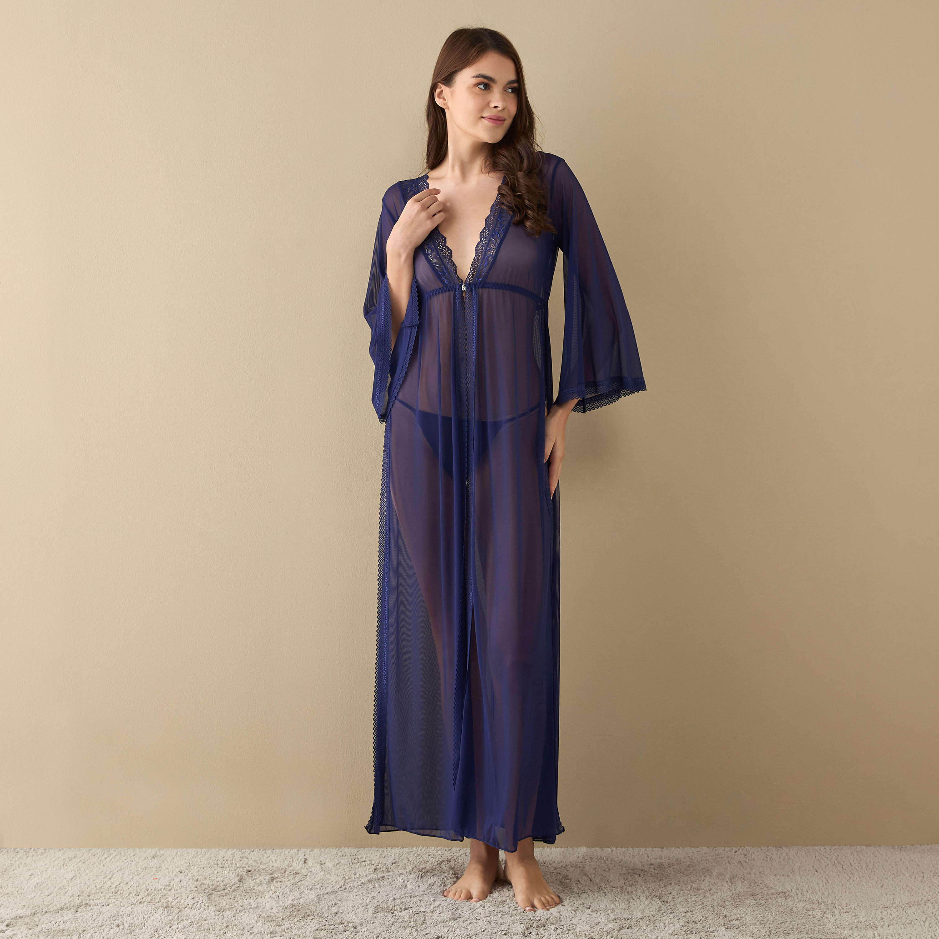 white christmas dresses Evita Long Silk Nightdress main image 1
