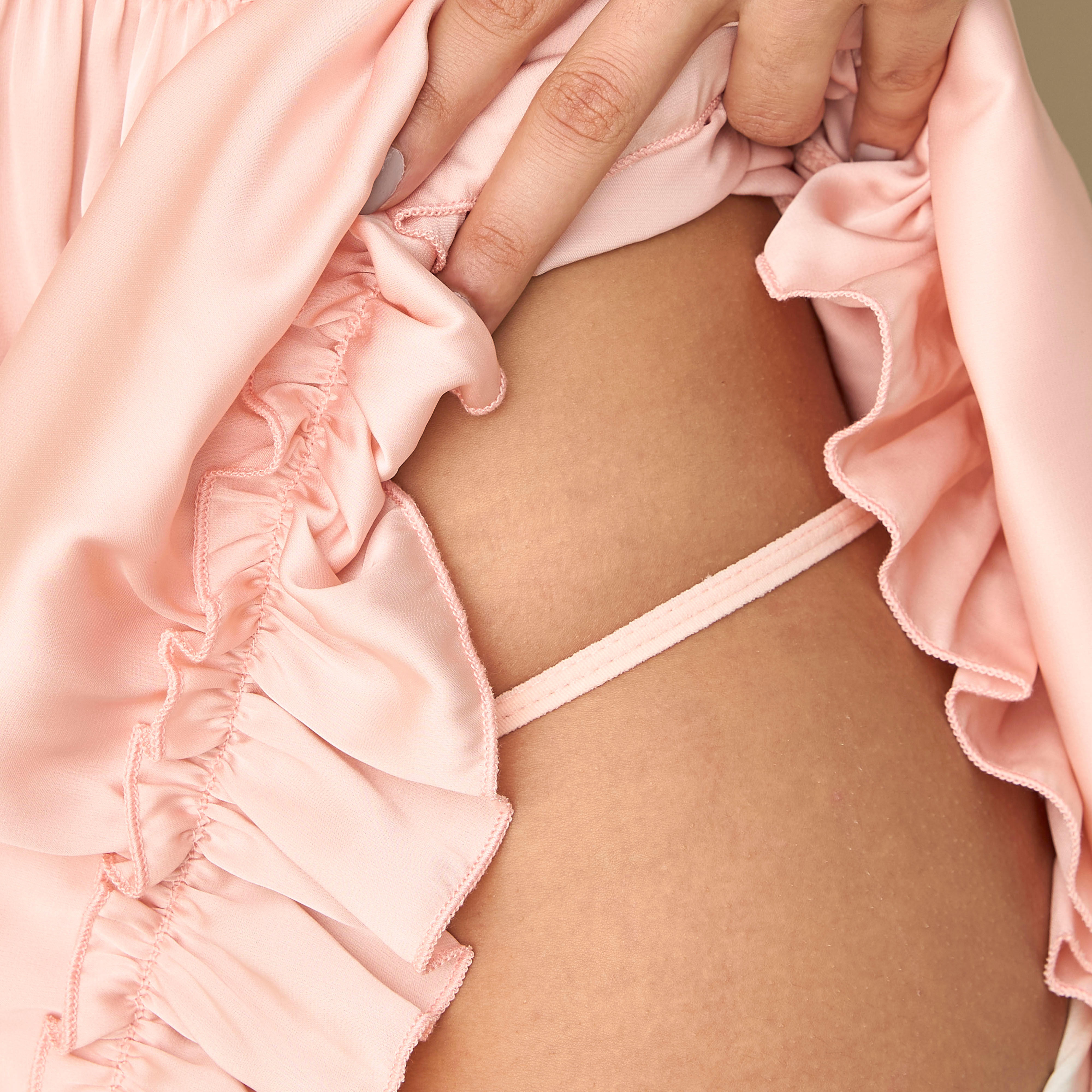 قميص نوم سادة بدون أكمام بياقة V وتفاصيل كشكش-women-clothing-nightwear-nighties-image-5