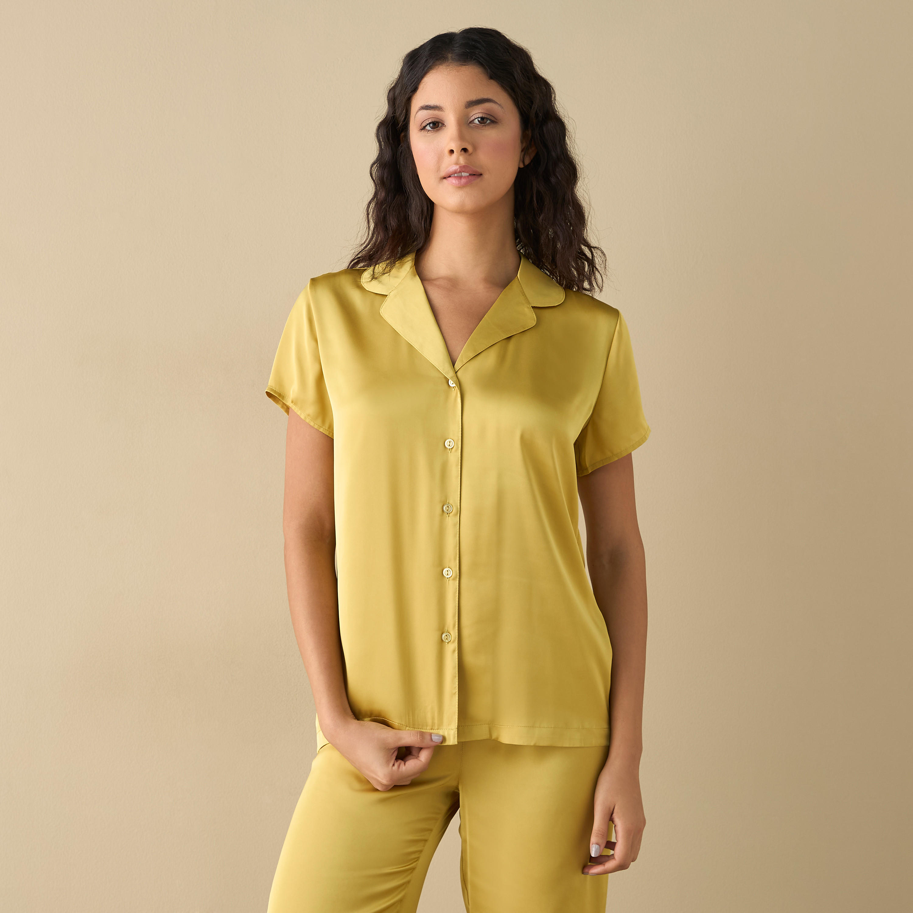 Camp Collar Shirt and Pyjama Set-women-clothing-nightwear-pyjamas-longsets-image-2
