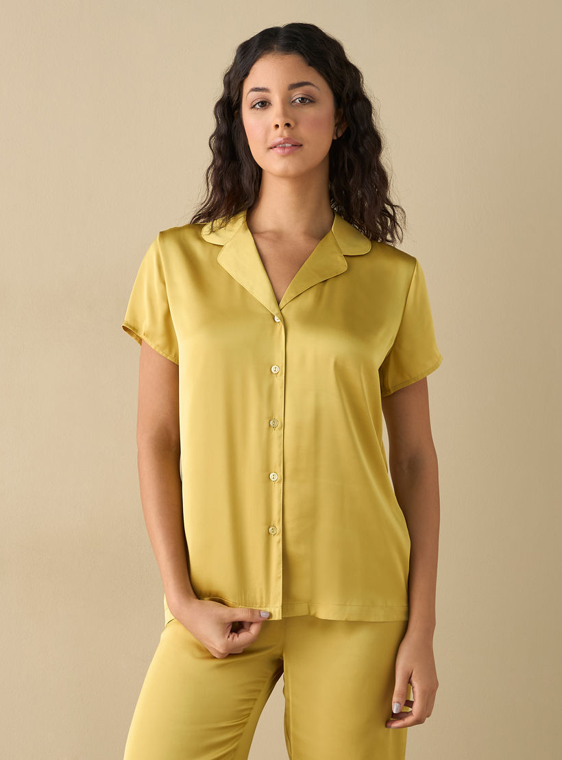 Camp Collar Shirt and Pyjama Set-women-clothing-nightwear-pyjamas-longsets-image-2