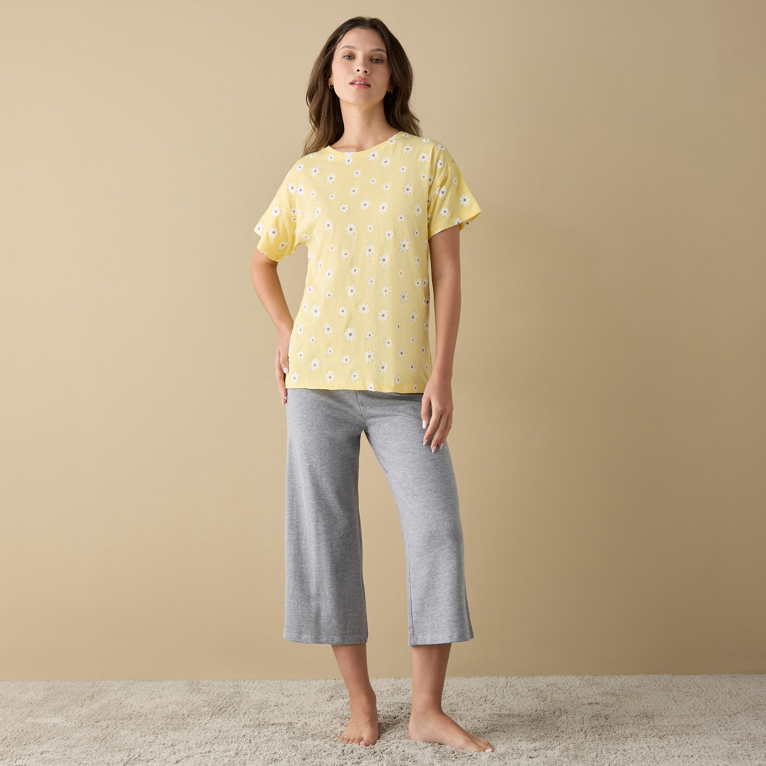 بنطلونات بيجاما متنوعة بخصر مطّاطي - طقم من قطعتين-women-clothing-nightwear-pyjamas-bottoms-image-2