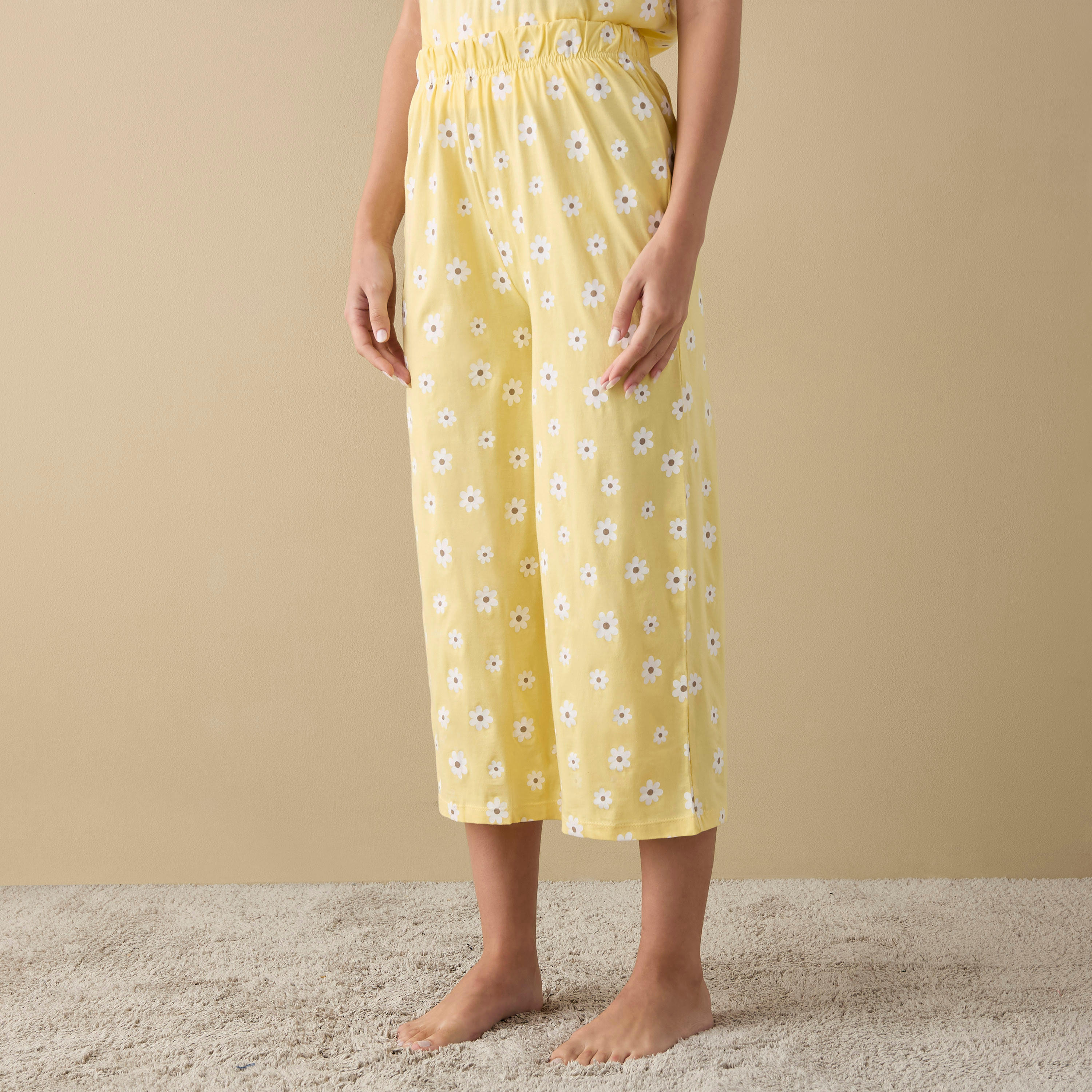 بنطلونات بيجاما متنوعة بخصر مطّاطي - طقم من قطعتين-women-clothing-nightwear-pyjamas-bottoms-image-5