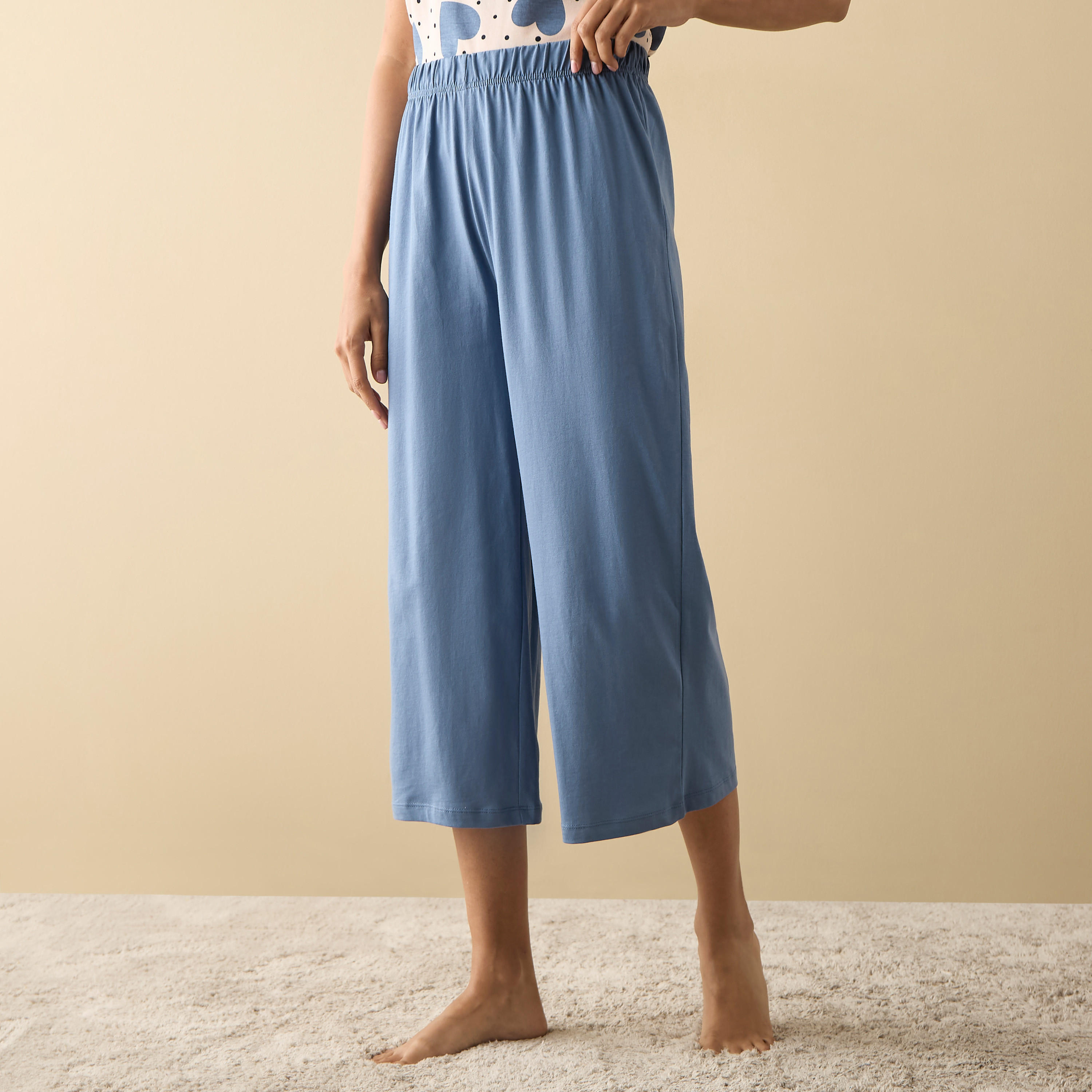 بنطلونات بيجاما متنوعة بخصر مطّاطي - طقم من قطعتين-women-clothing-nightwear-pyjamas-bottoms-image-18