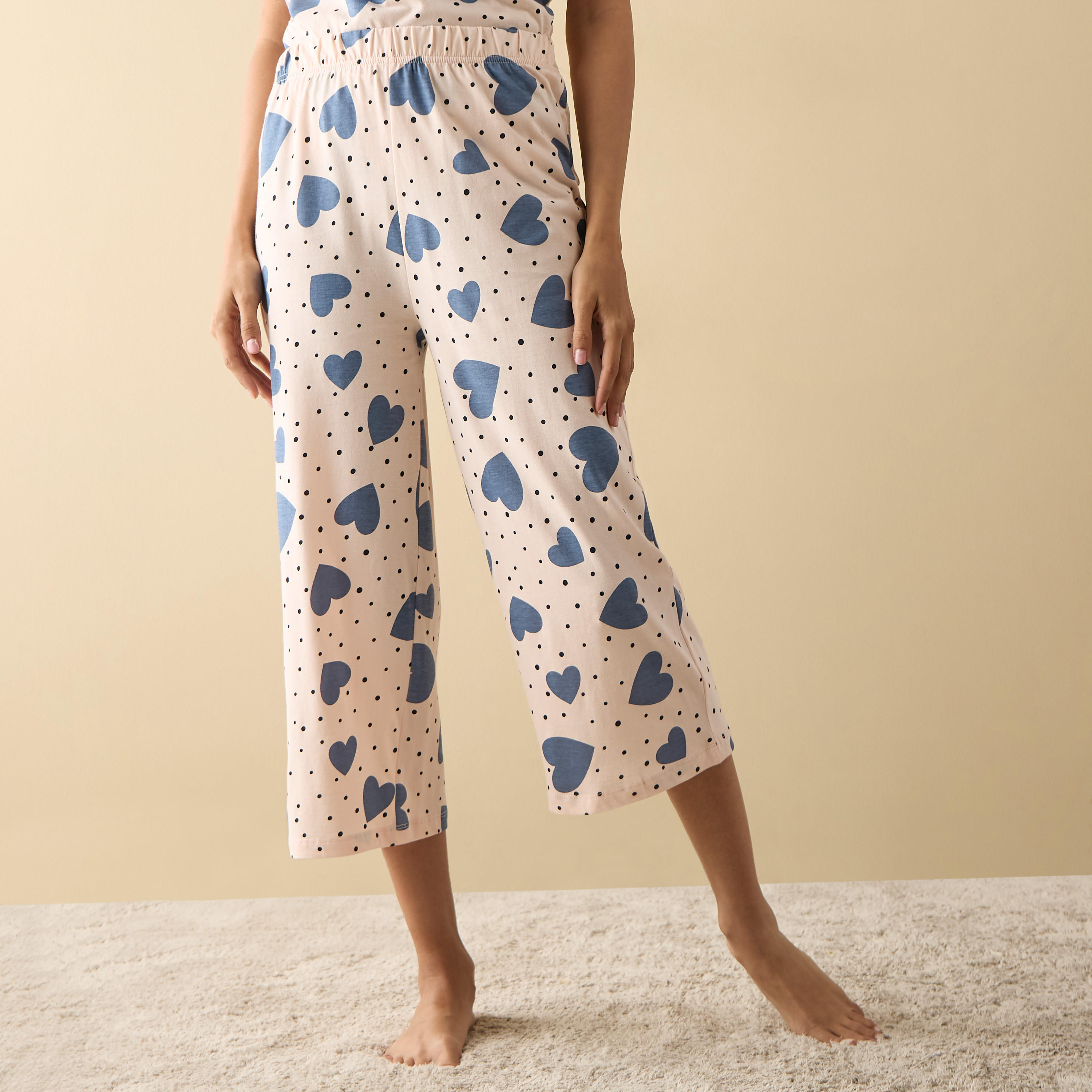 بنطلونات بيجاما متنوعة بخصر مطّاطي - طقم من قطعتين-women-clothing-nightwear-pyjamas-bottoms-image-20