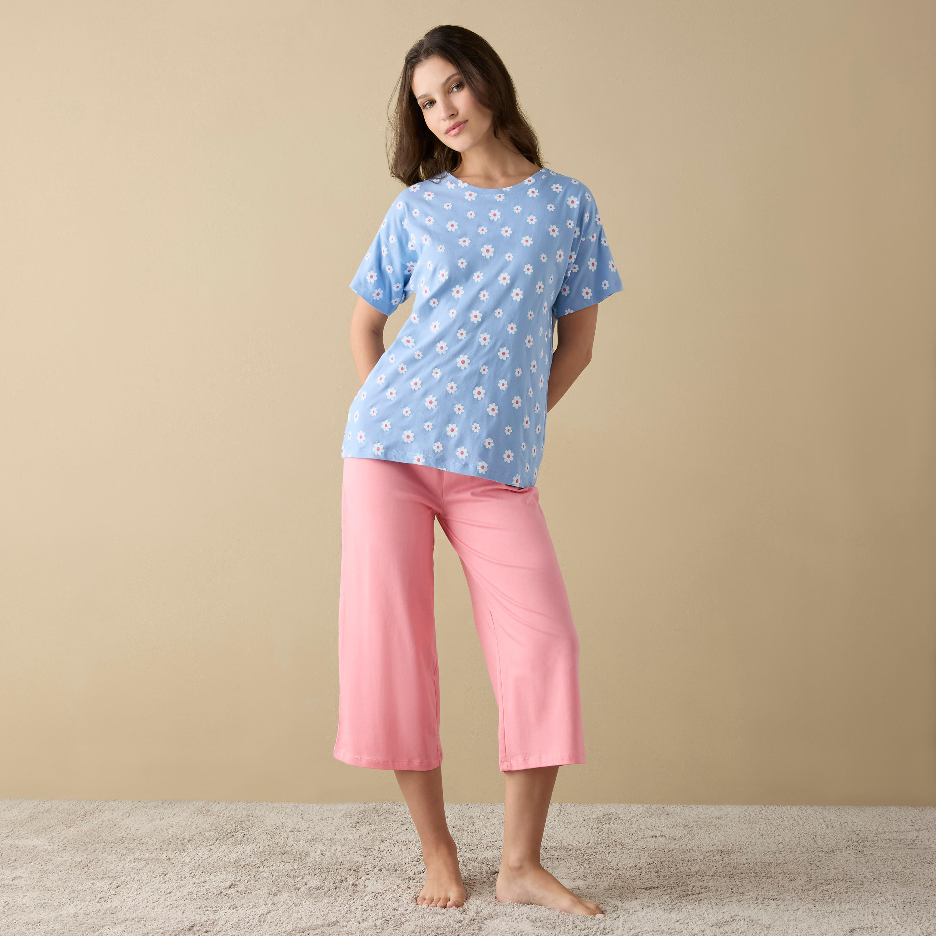بنطلونات بيجاما متنوعة بخصر مطّاطي - طقم من قطعتين-women-clothing-nightwear-pyjamas-bottoms-image-9