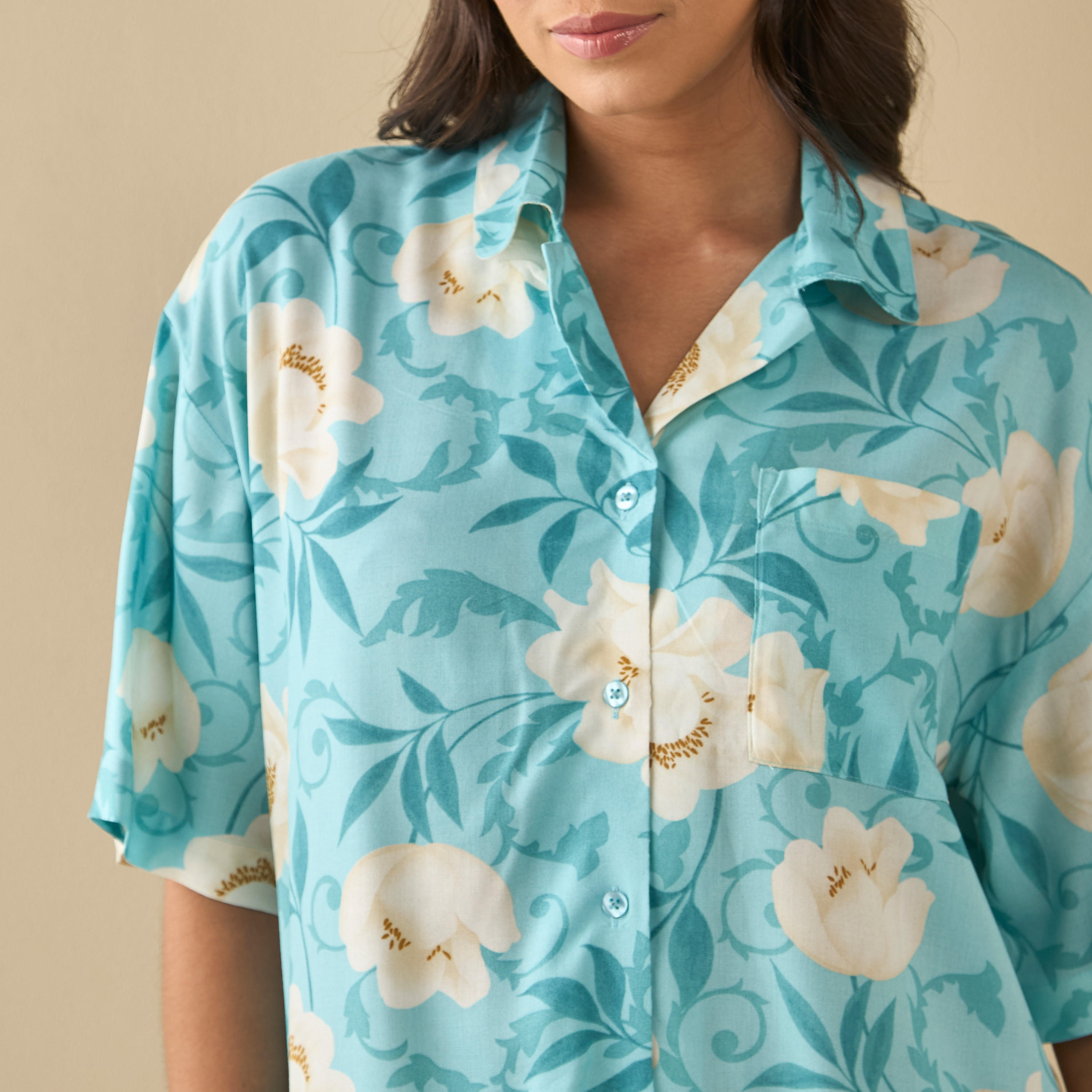 قميص نوم بطبعات أزهار وأكمام قصيرة-women-clothing-nightwear-nighties-image-8