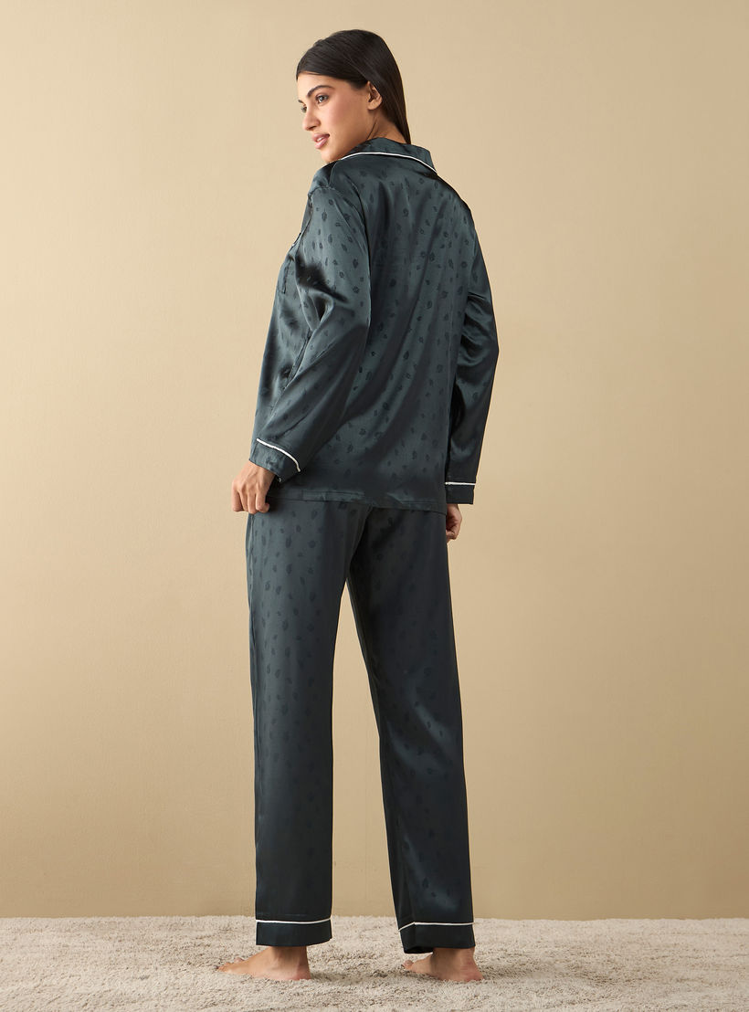 طقم بنطلون بيجاما بخصر مطاطي وقميص بأكمام طويلة وطبعات-women-clothing-nightwear-pyjamas-longsets-image-2