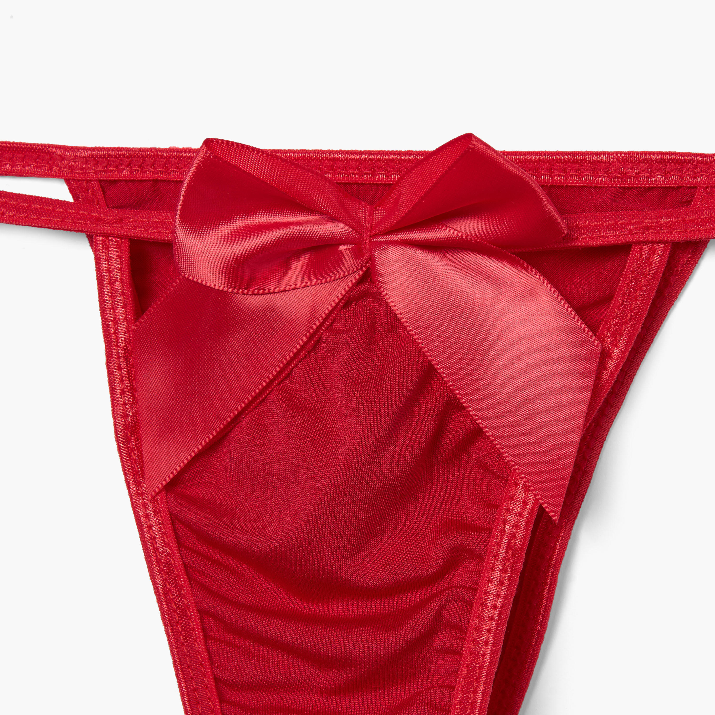 مجموعة ثونج وصدرية بحمالات وتزيينات فيونكة-women-clothing-lingerie-lingeriesets-image-5