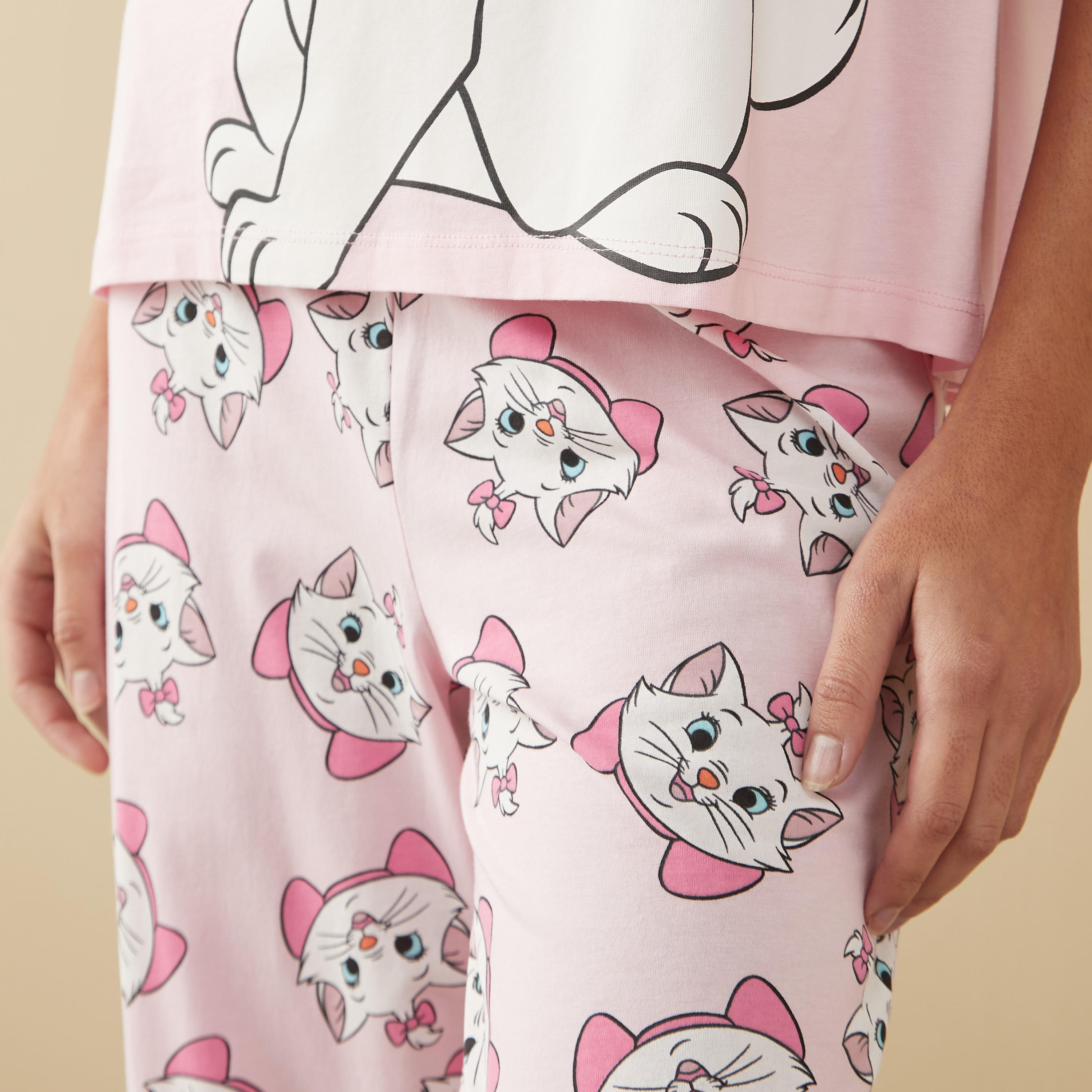 Marie Print T-shirt and Pyjama Set-women-clothing-nightwear-pyjamas-longsets-image-5