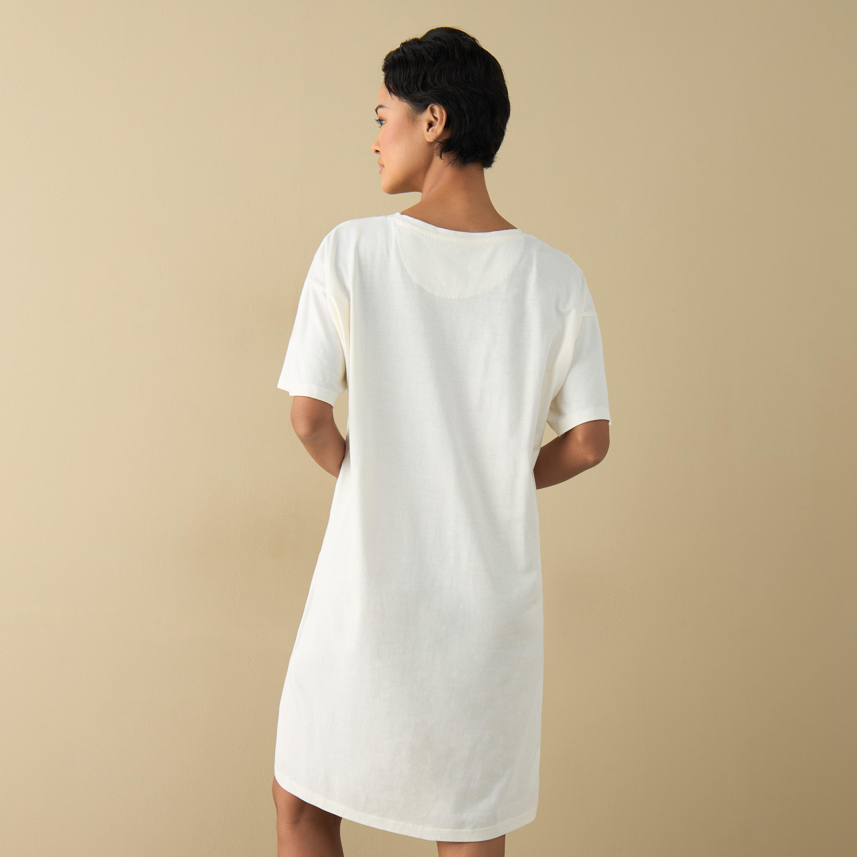Dumbo Print Sleepshirt with Short Sleeves-women-clothing-nightwear-nighties-image-3